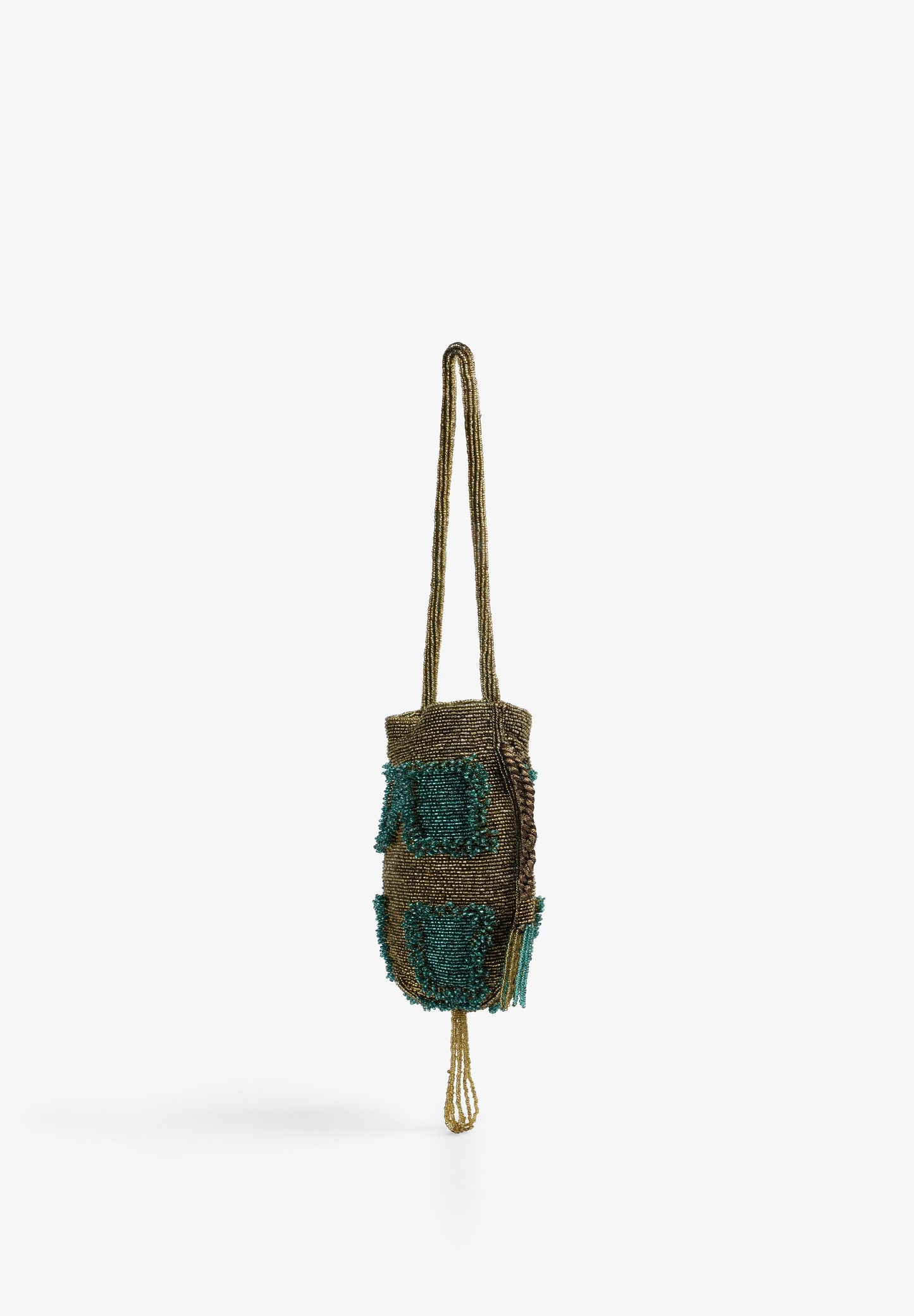 BOLSO BICOLOR CUENTAS