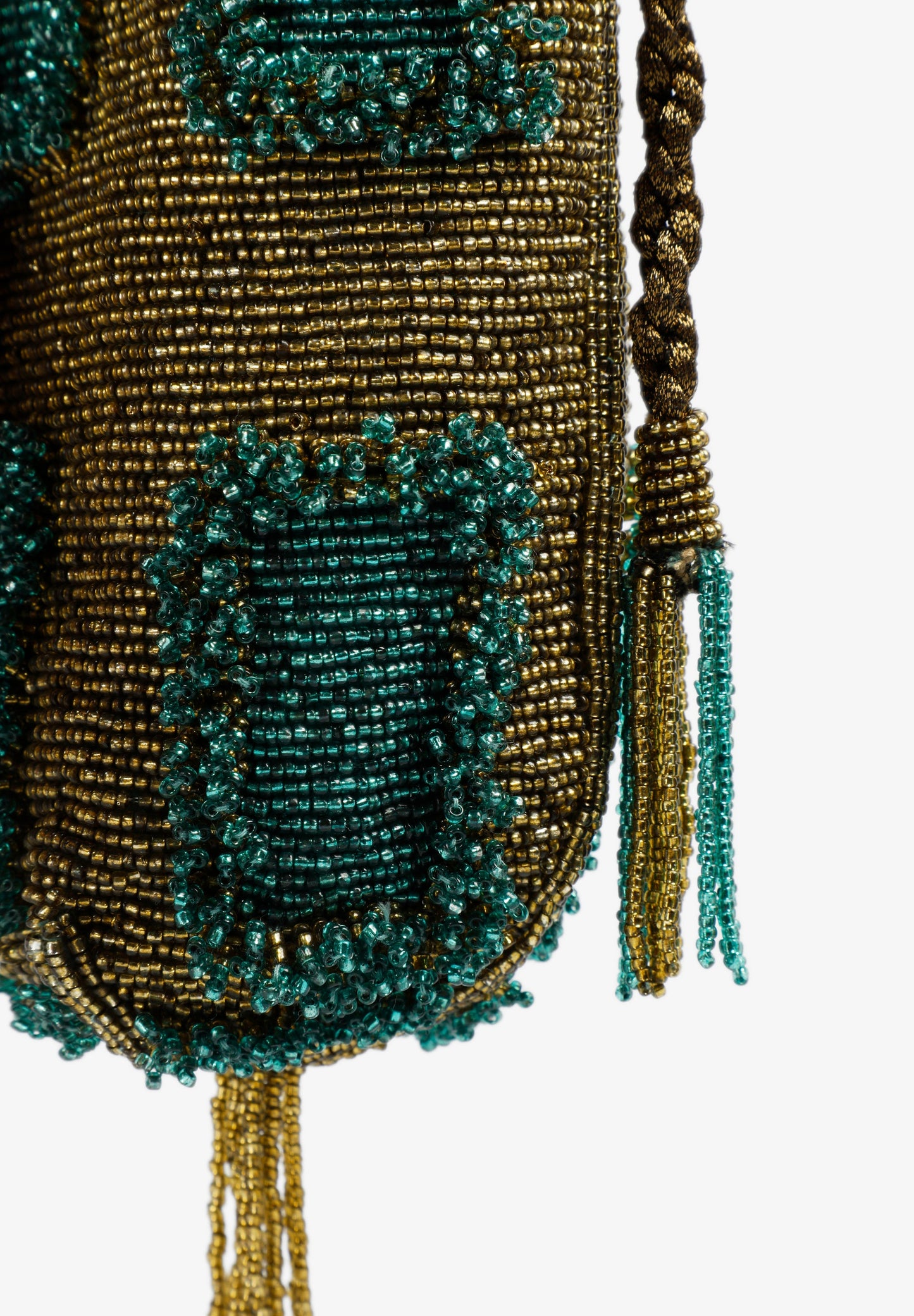 BOLSO BICOLOR CUENTAS