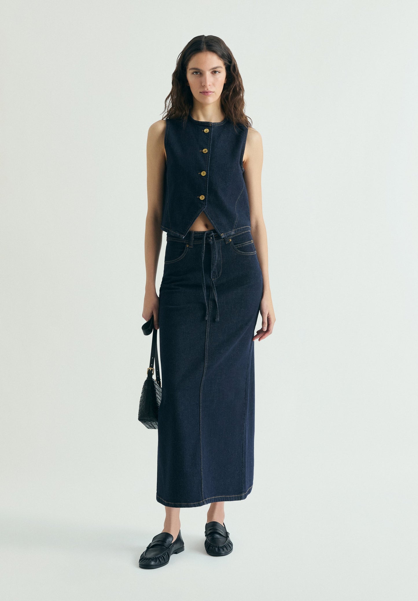 CHALECO DENIM CROPPED