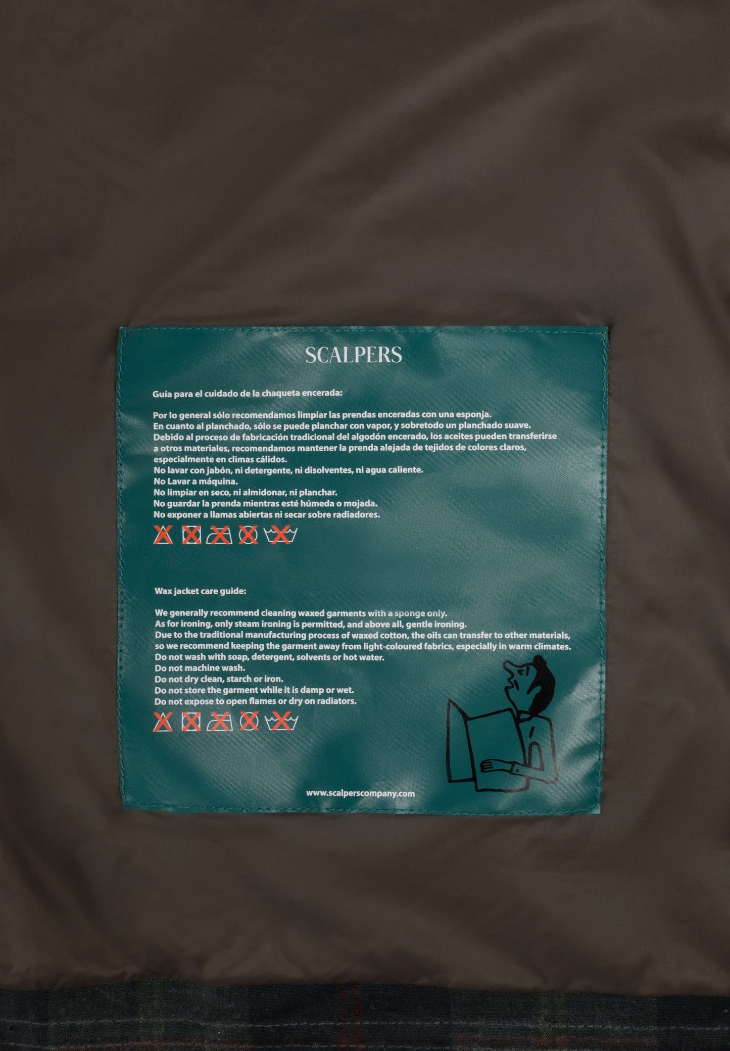 CHAQUETA ENCERADA CUADROS
