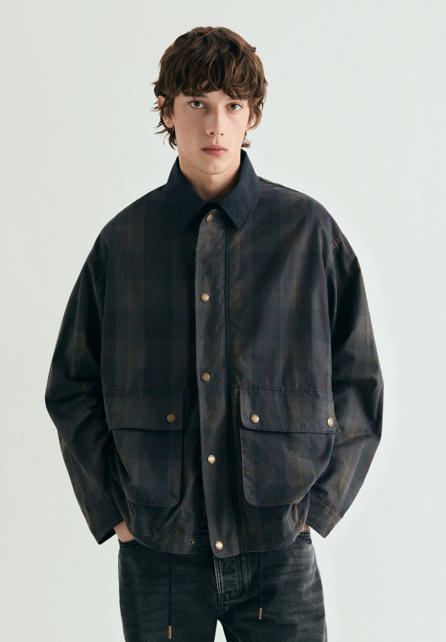 CHAQUETA ENCERADA CUADROS