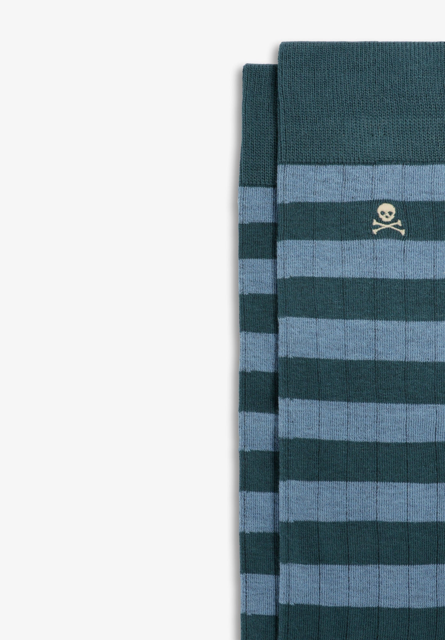 CALCETINES RAYAS BORDADO CALAVERA