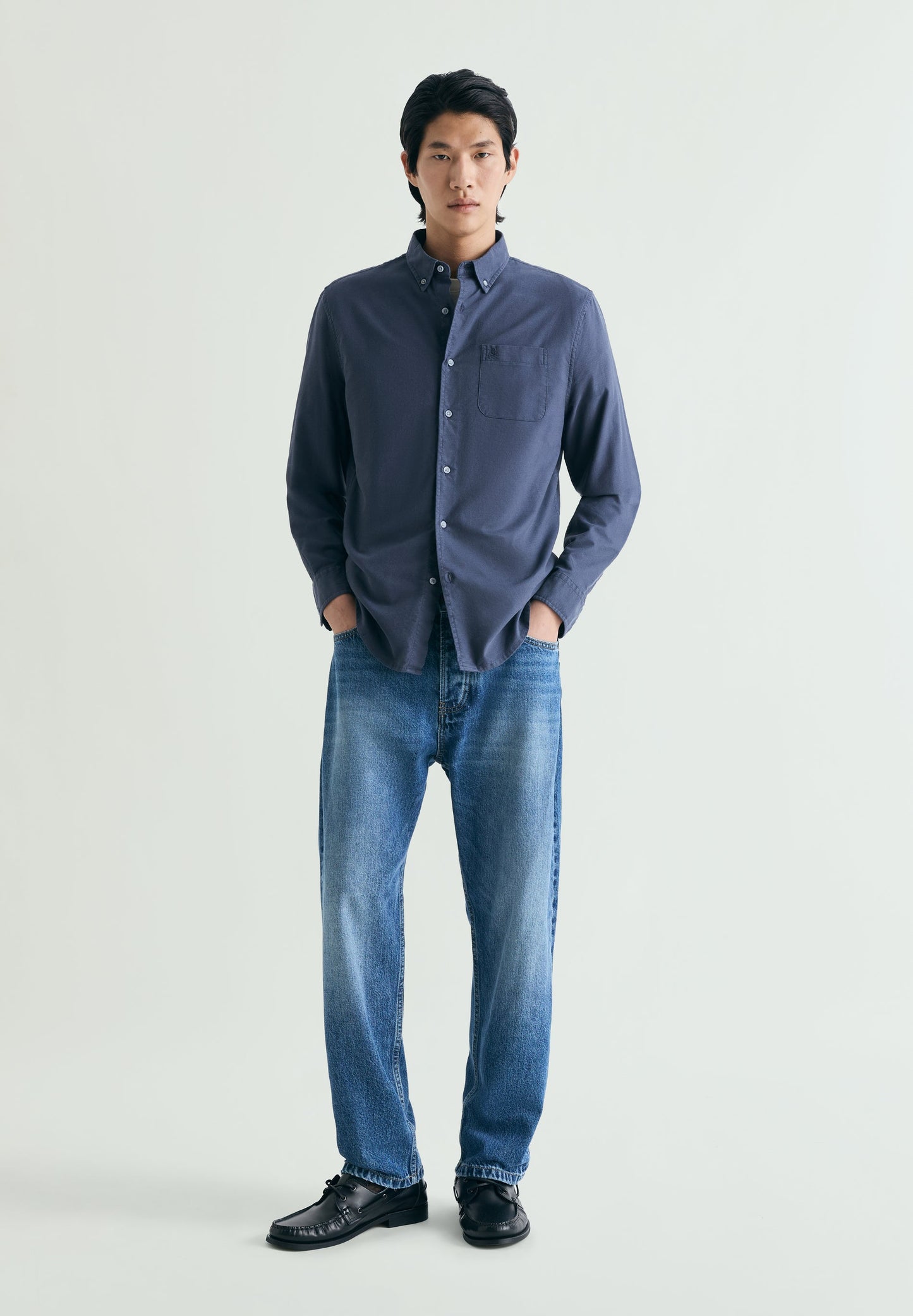 CAMISA OXFORD BORDADO TONO