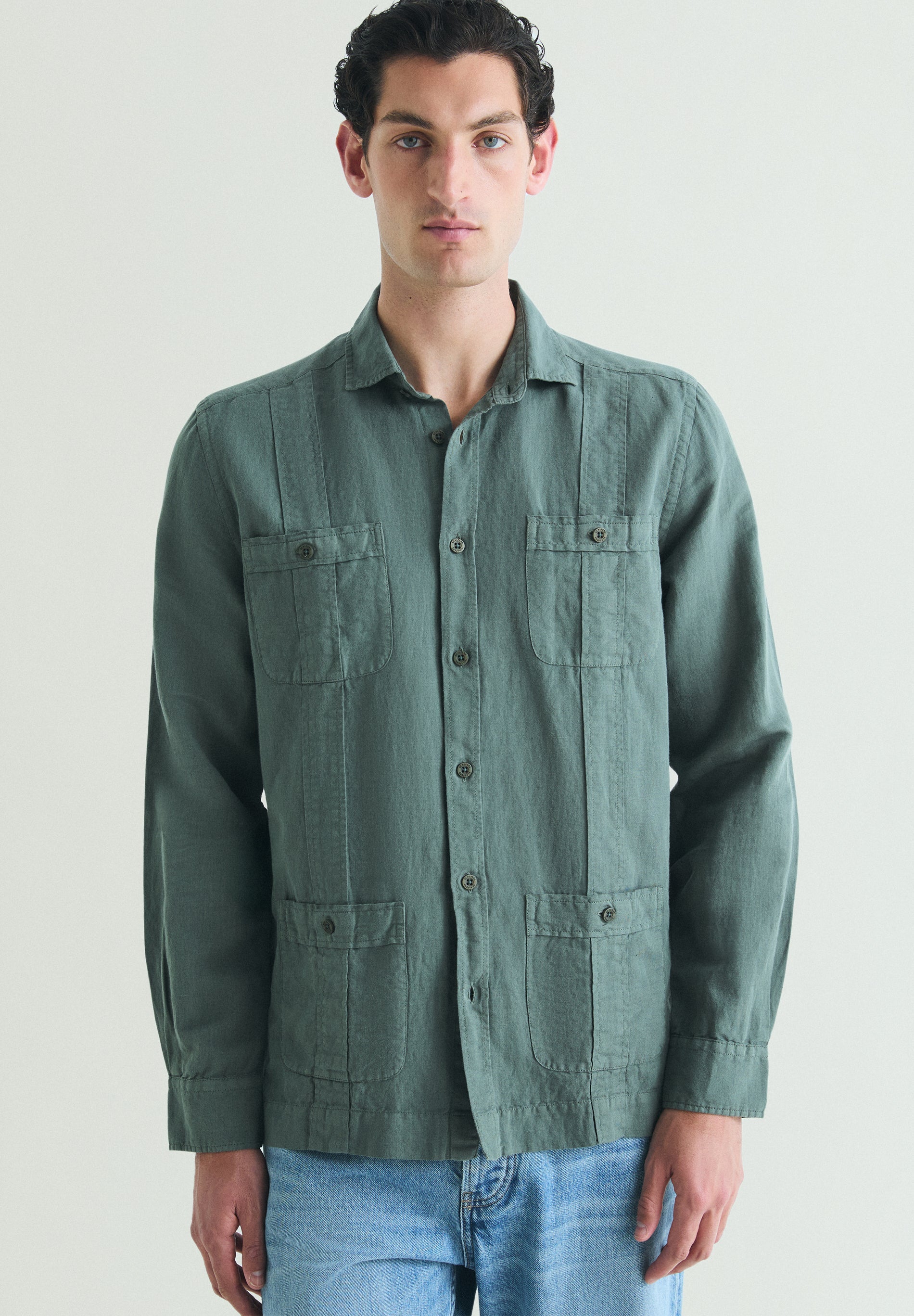 CAMISA GUAYABERA LINO