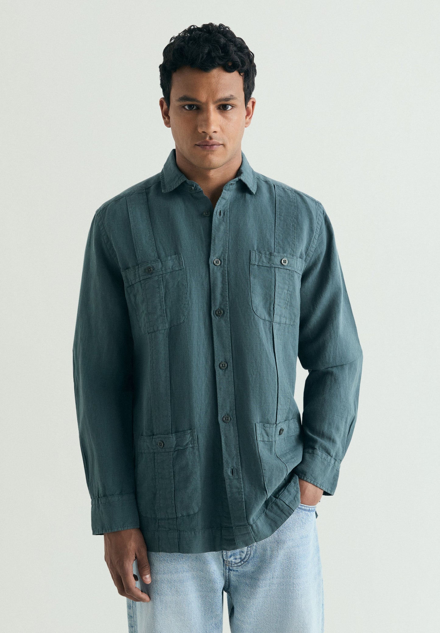 CAMISA GUAYABERA LINO