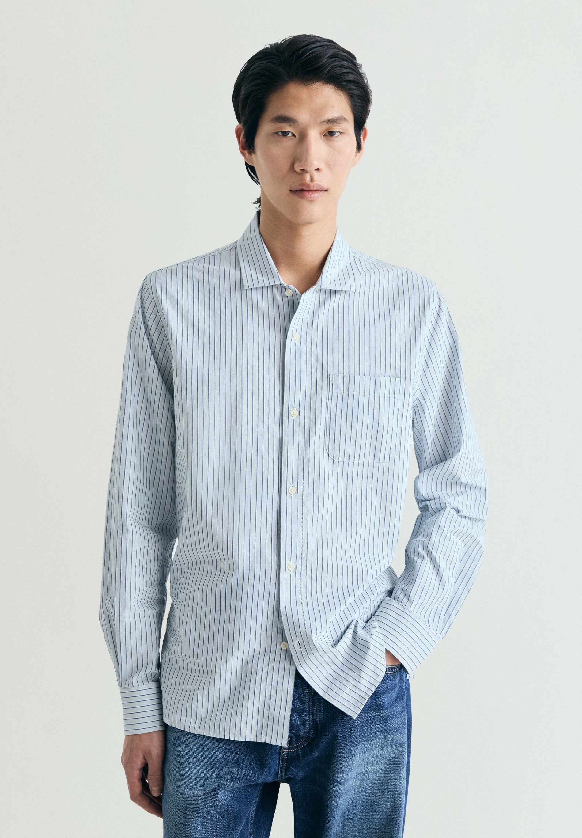 CAMISA RAYAS BOLSILLO