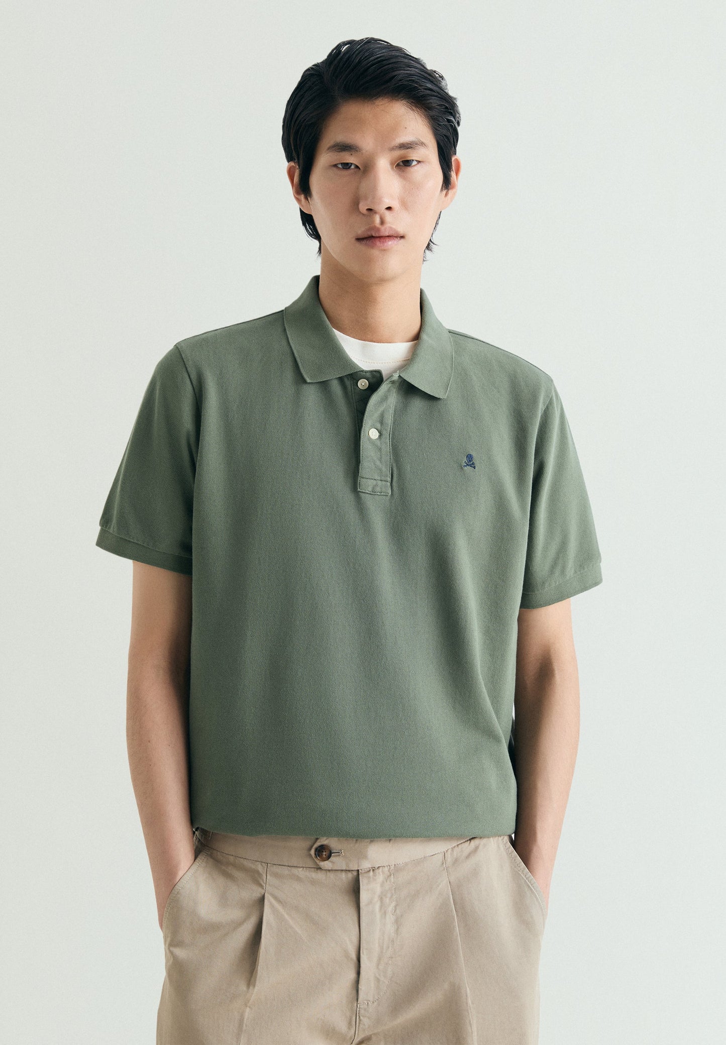 POLO DE PIQUÉ BORDADO CONTRASTE