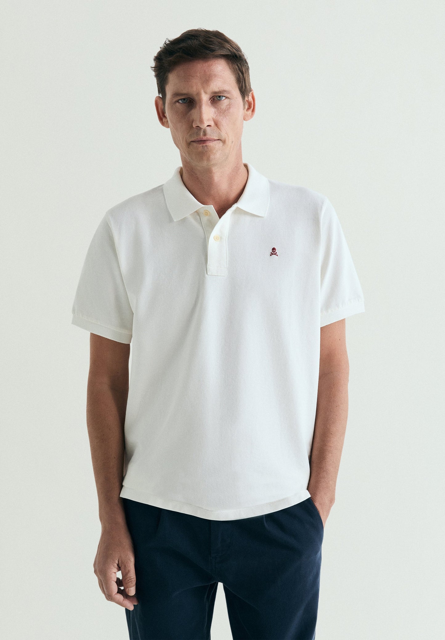 POLO DE PIQUÉ BORDADO CONTRASTE