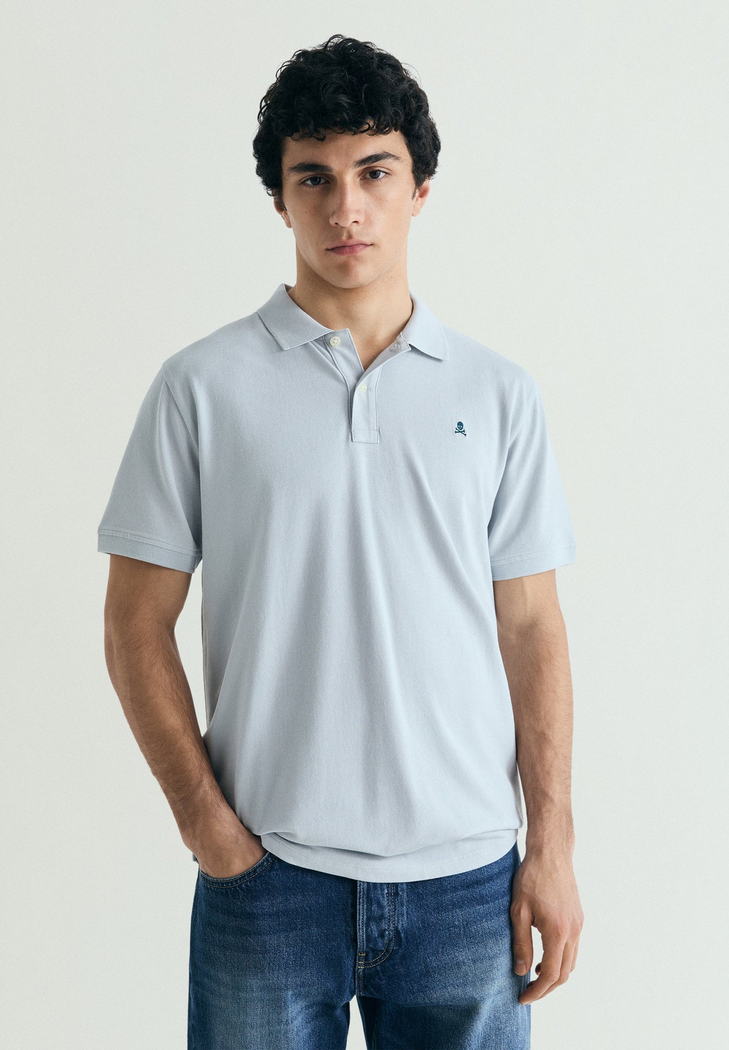 POLO PIQUÉ CALAVERA CONTRASTE