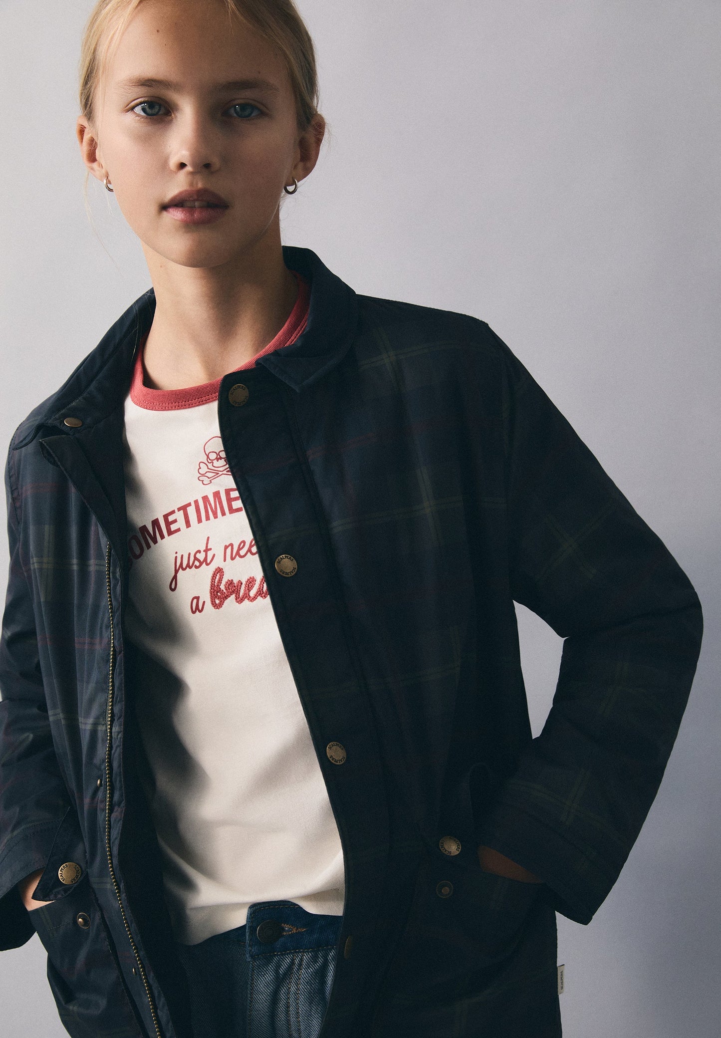 CHAQUETA ENCERADA CUADROS