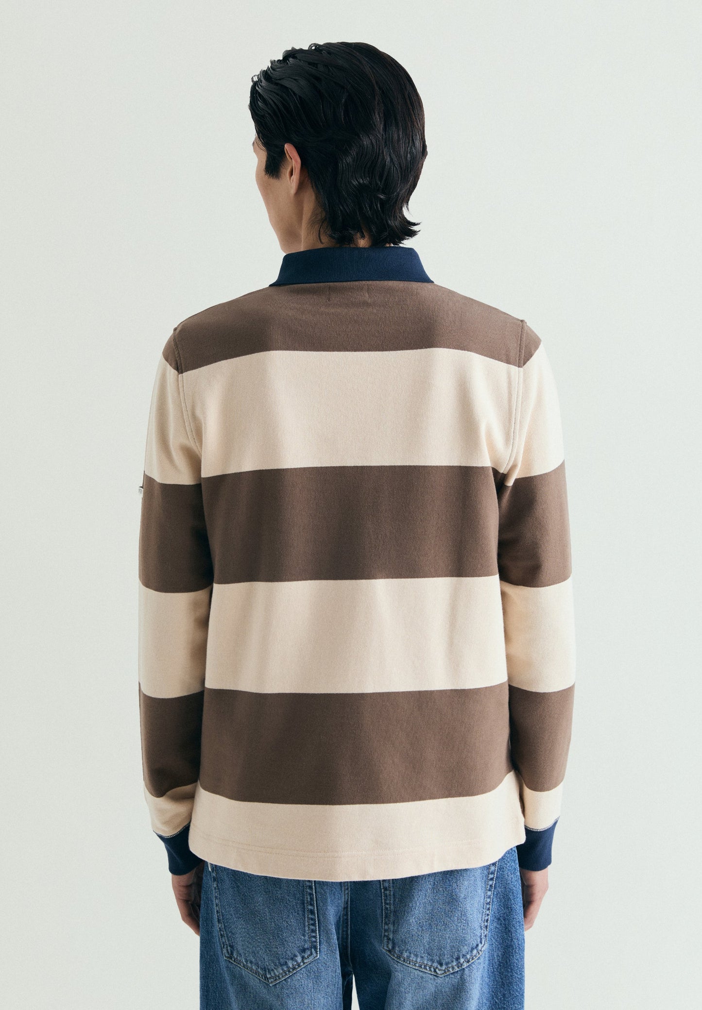 SUDADERA RAYAS CUELLO CONTRASTE