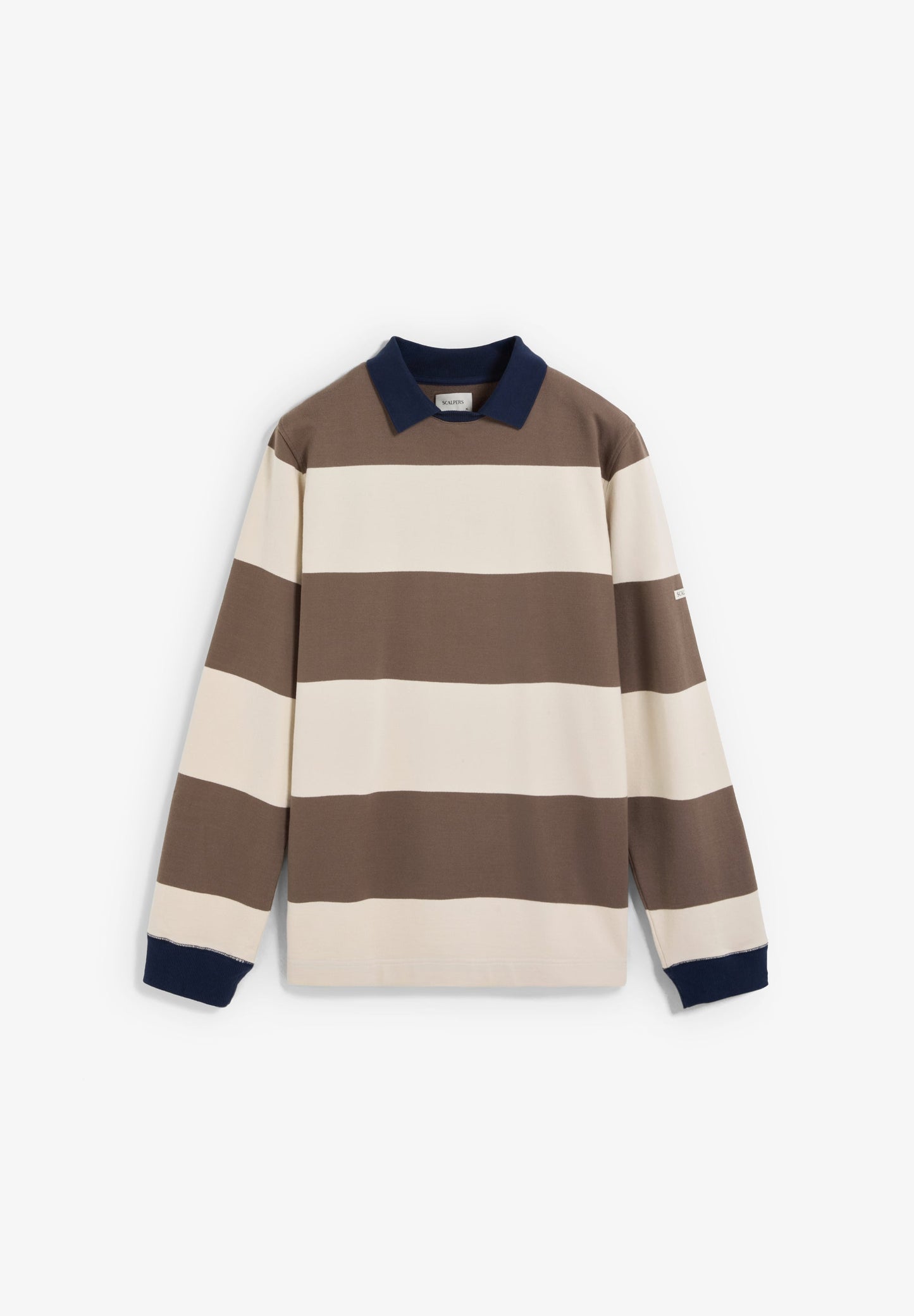 SUDADERA RAYAS CUELLO CONTRASTE