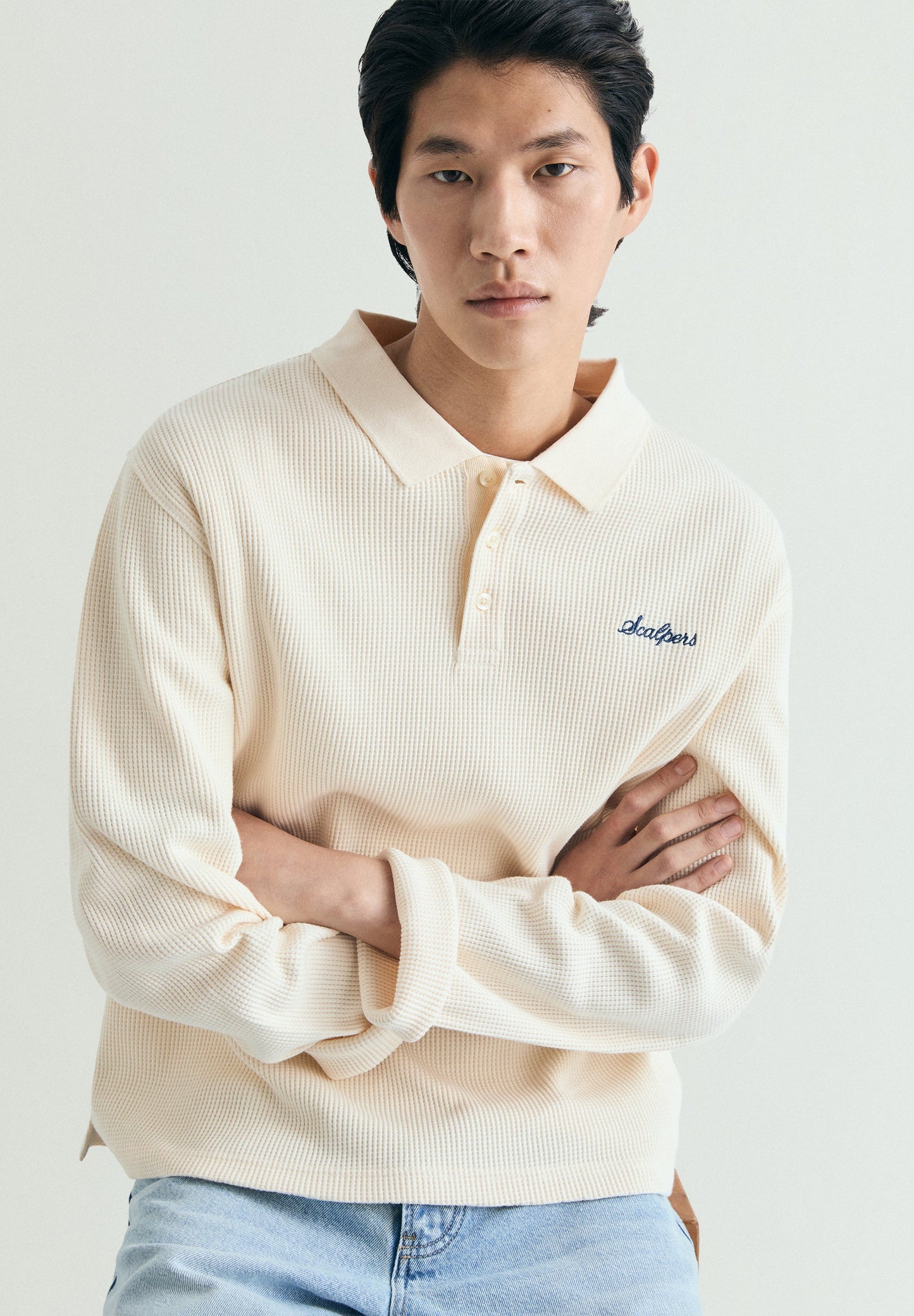 SUDADERA ESTILO POLO WAFFLE