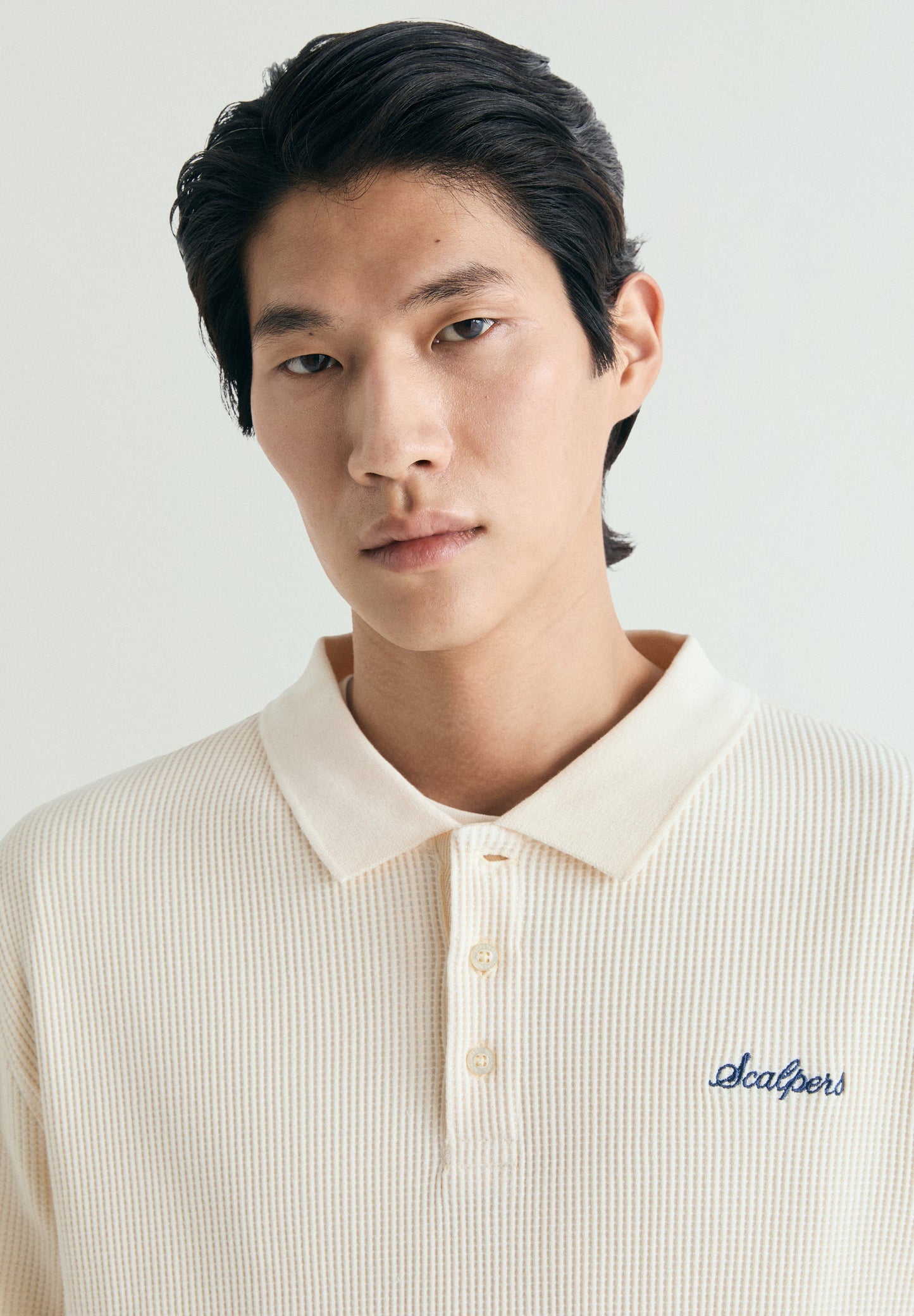 SUDADERA ESTILO POLO WAFFLE