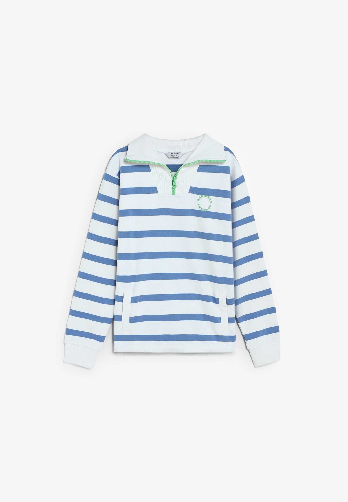 SUDADERA DE RAYAS CON CUELLO POLO