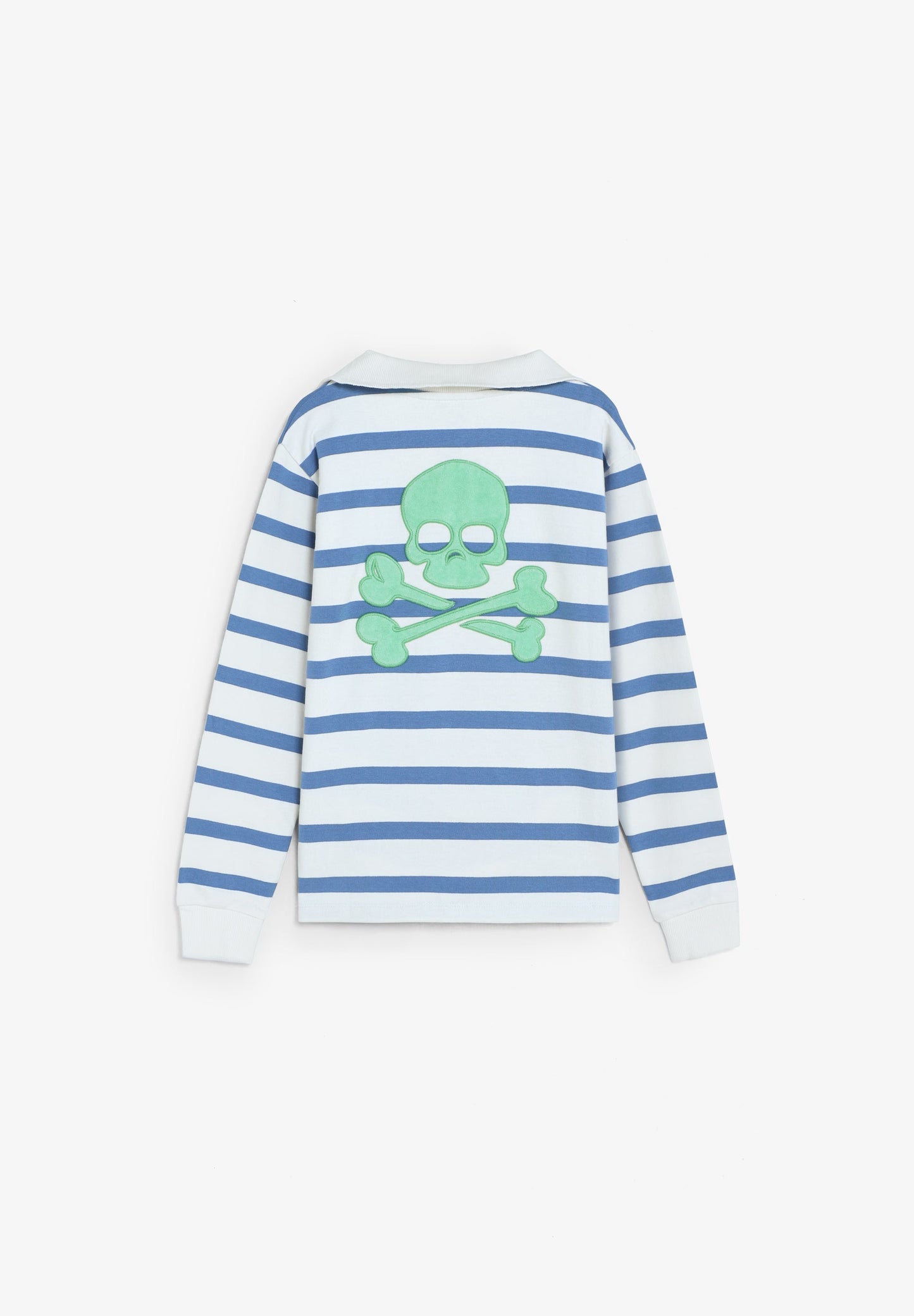 SUDADERA DE RAYAS CON CUELLO POLO