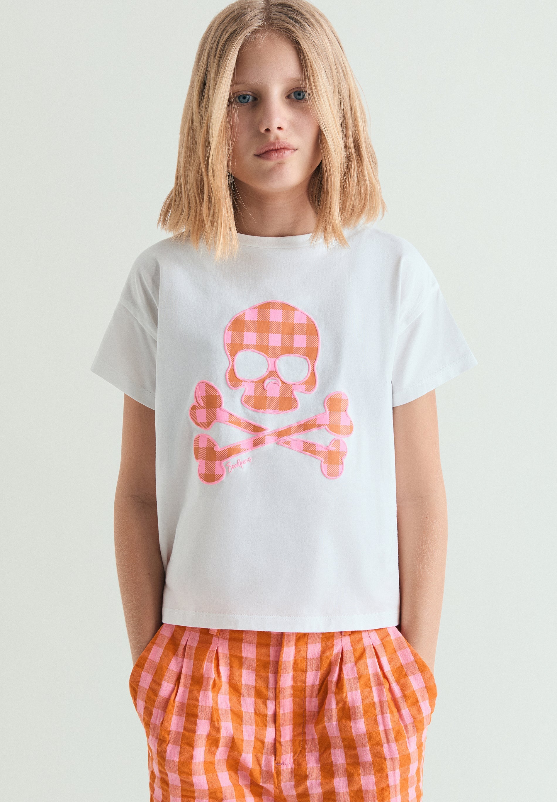 CAMISETA CALAVERA VICHY