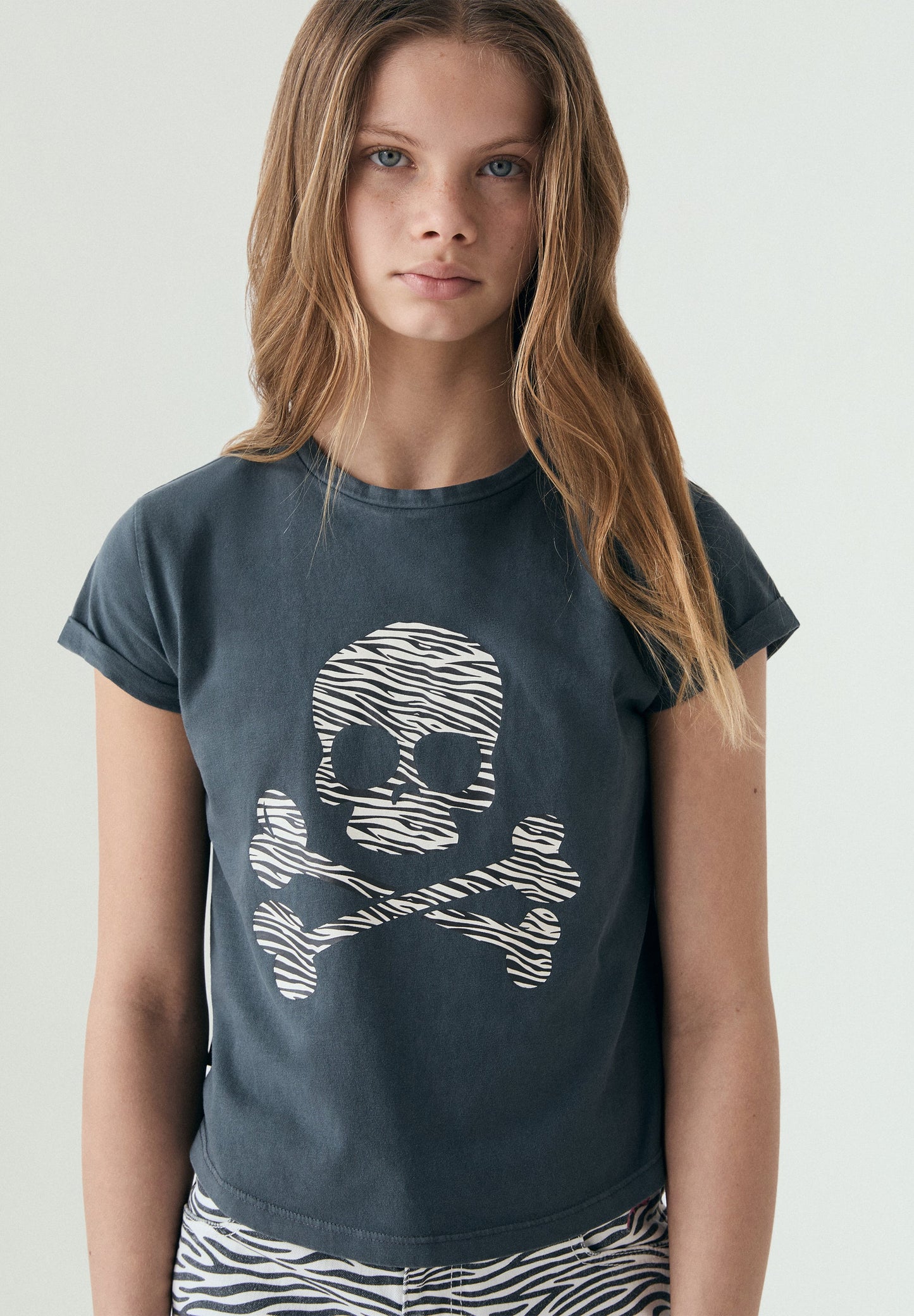 CAMISETA CALAVERA ANIMAL PRINT