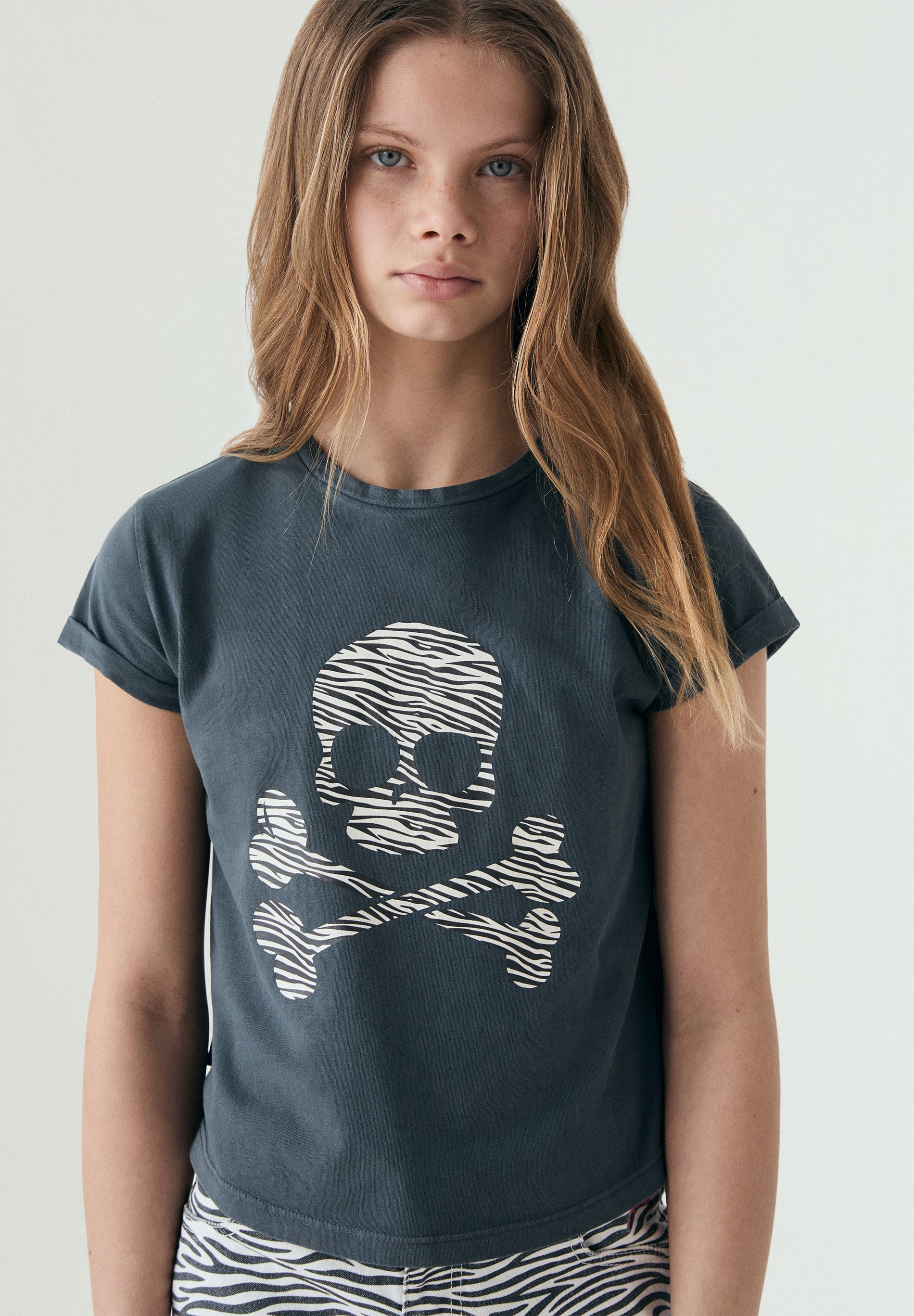CAMISETA CALAVERA ANIMAL PRINT