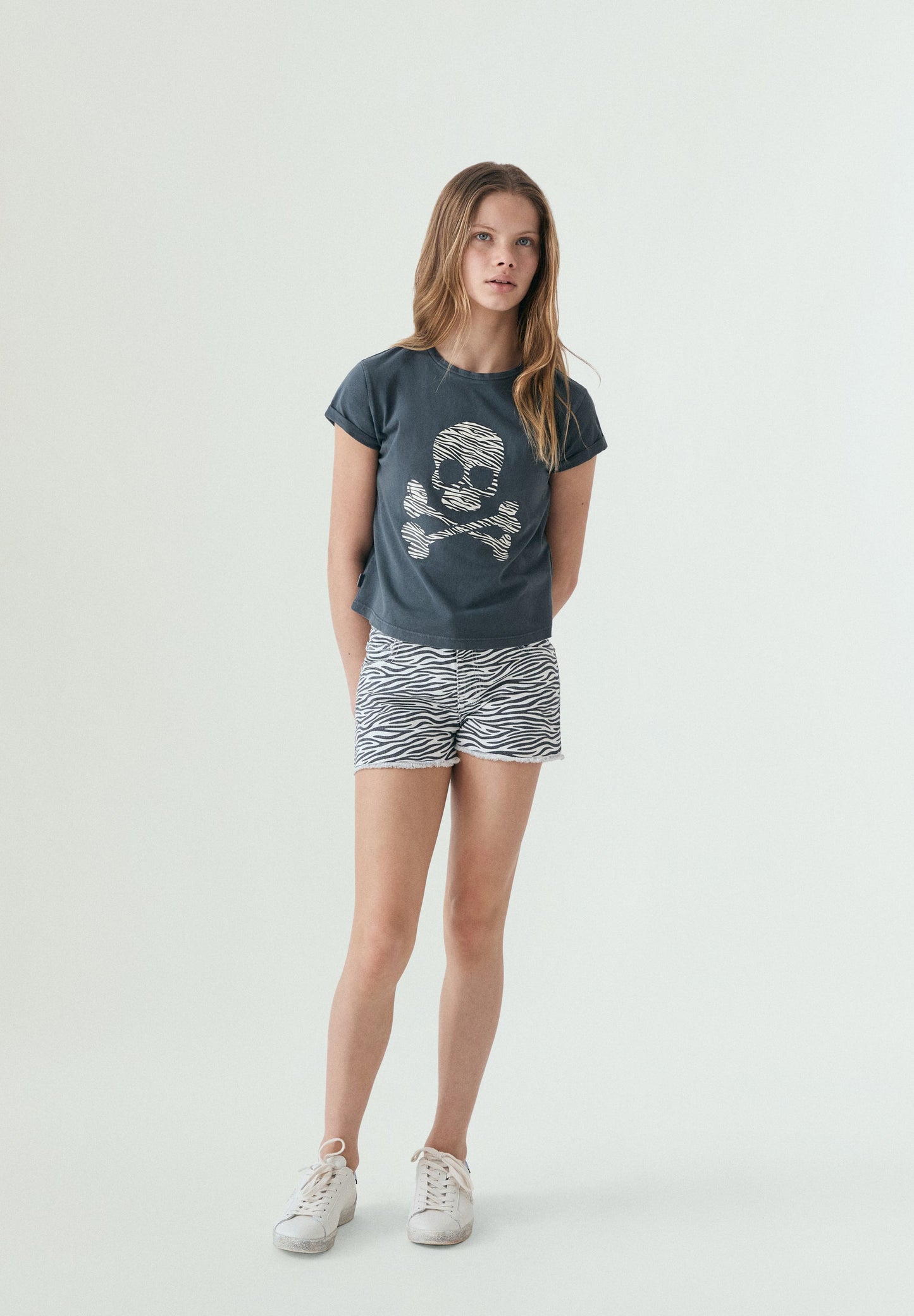 CAMISETA CALAVERA ANIMAL PRINT