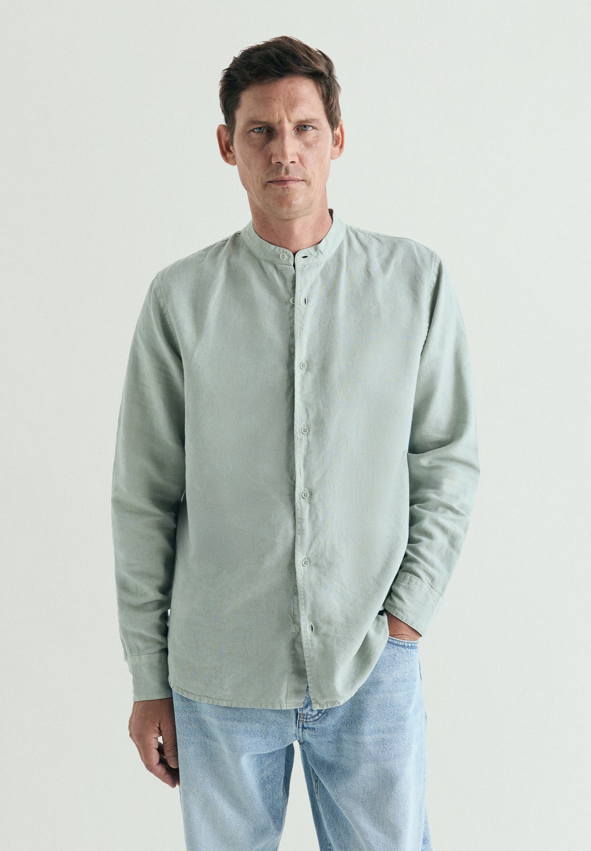 CAMISA LINO CUELLO MAO