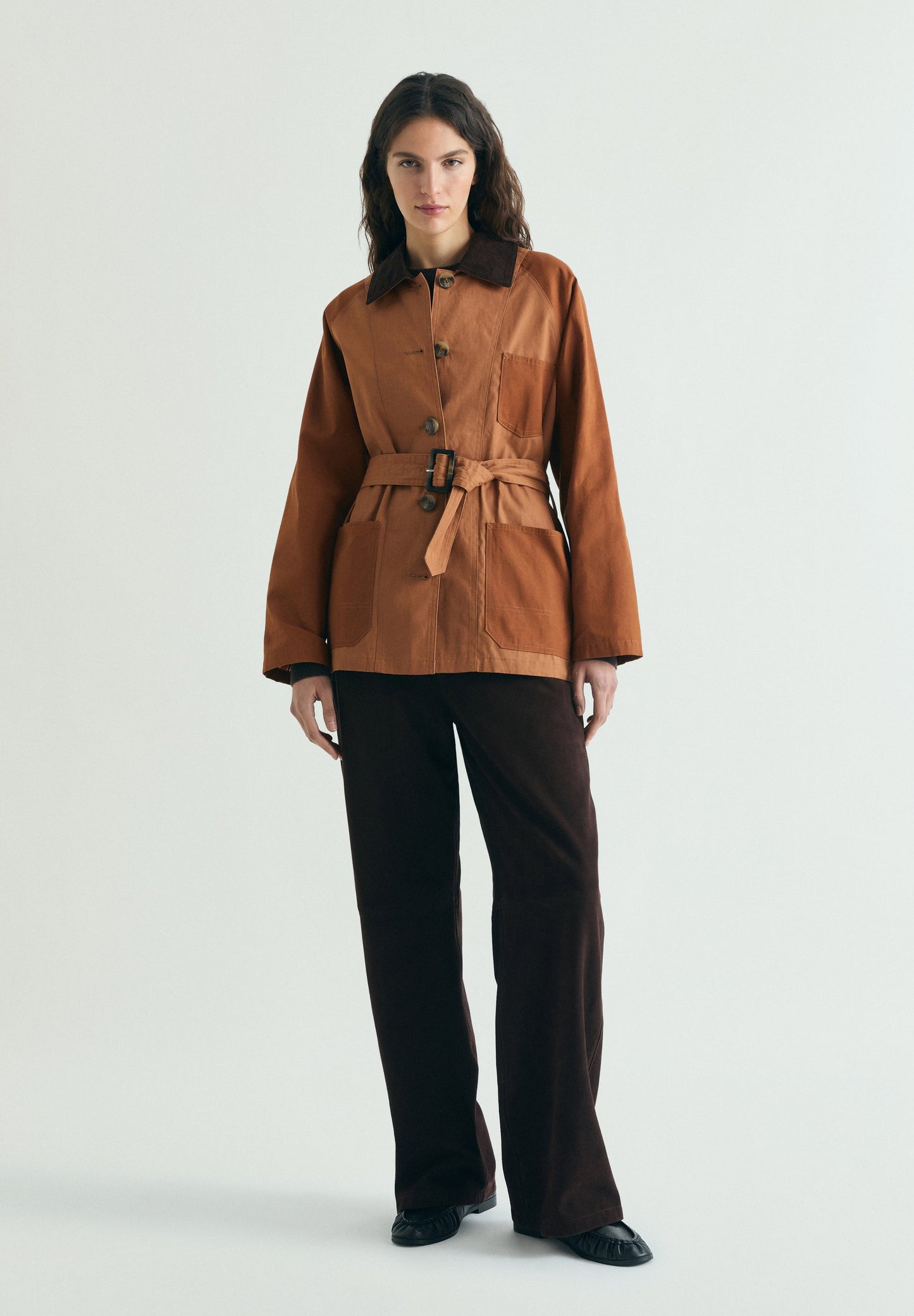 CHAQUETA ENCERADA BICOLOR