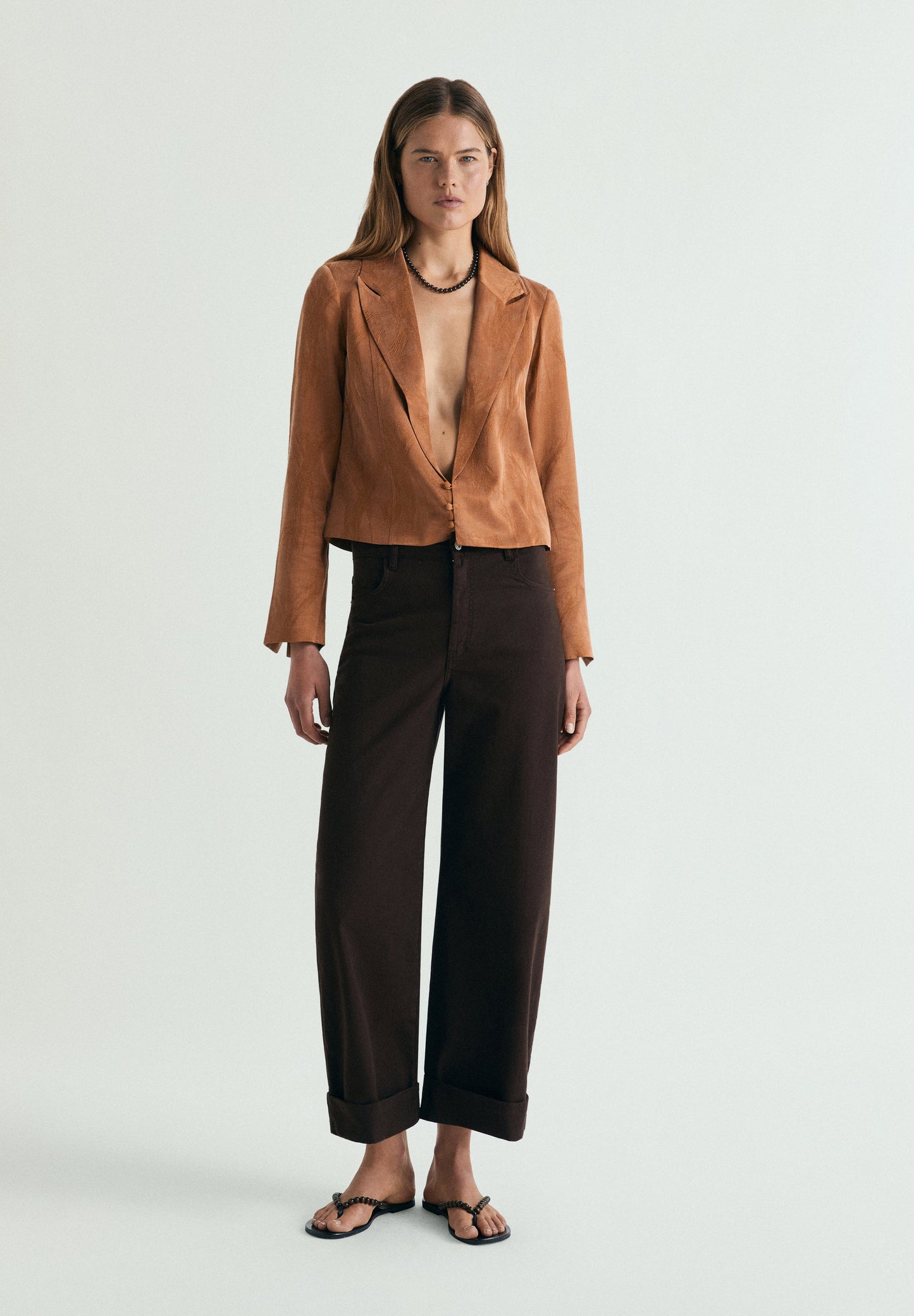 BLAZER CROP JACQUARD