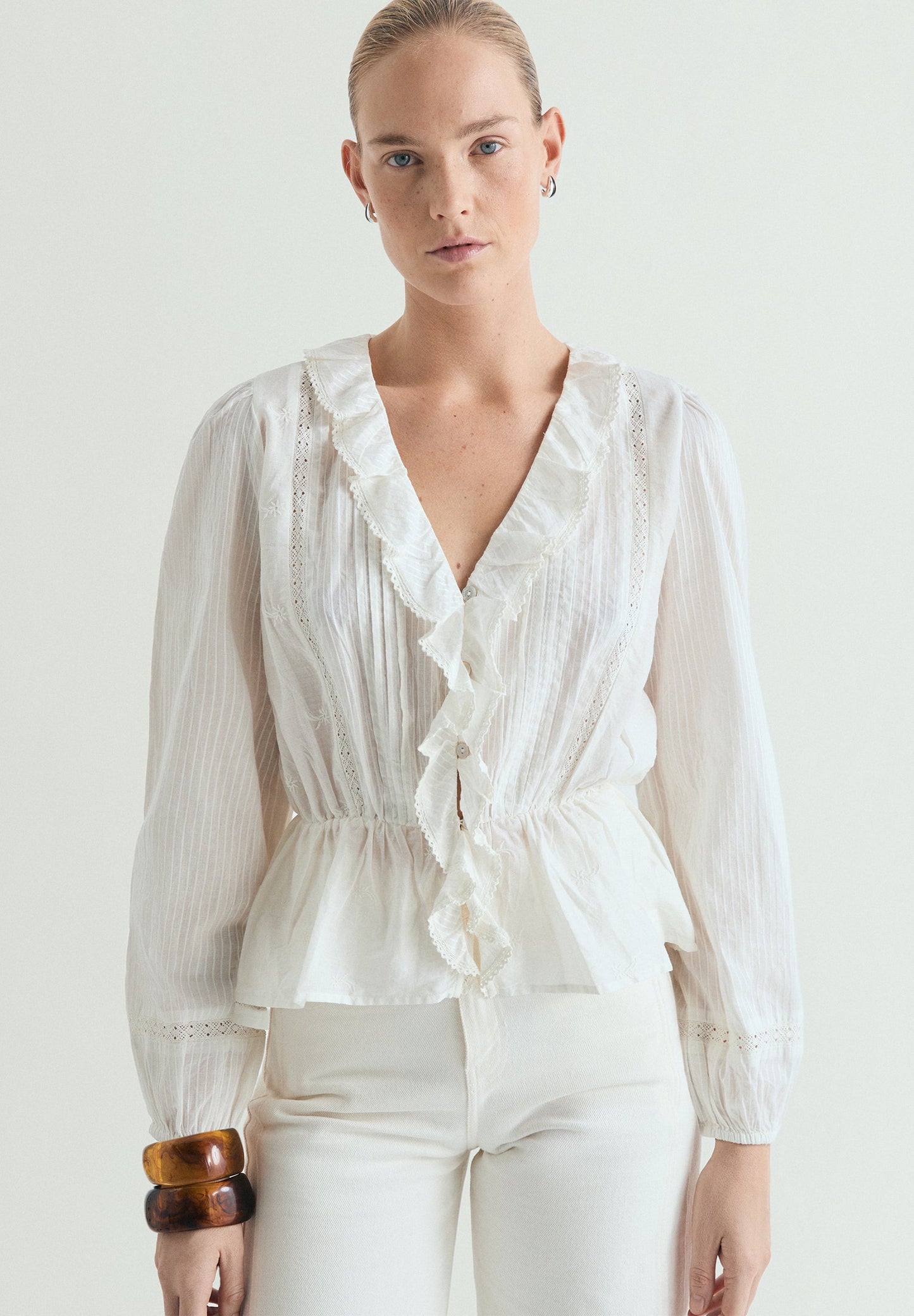 BLUSA FRUNCIDA VOLANTES