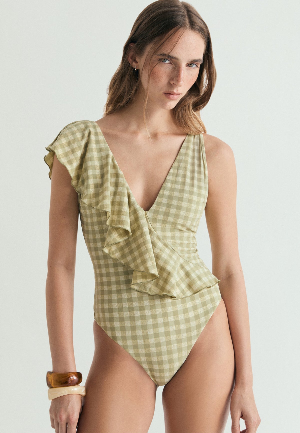 BAÑADOR VICHY VOLANTE