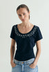 CAMISETA ESCOTE REDONDO ABALORIOS