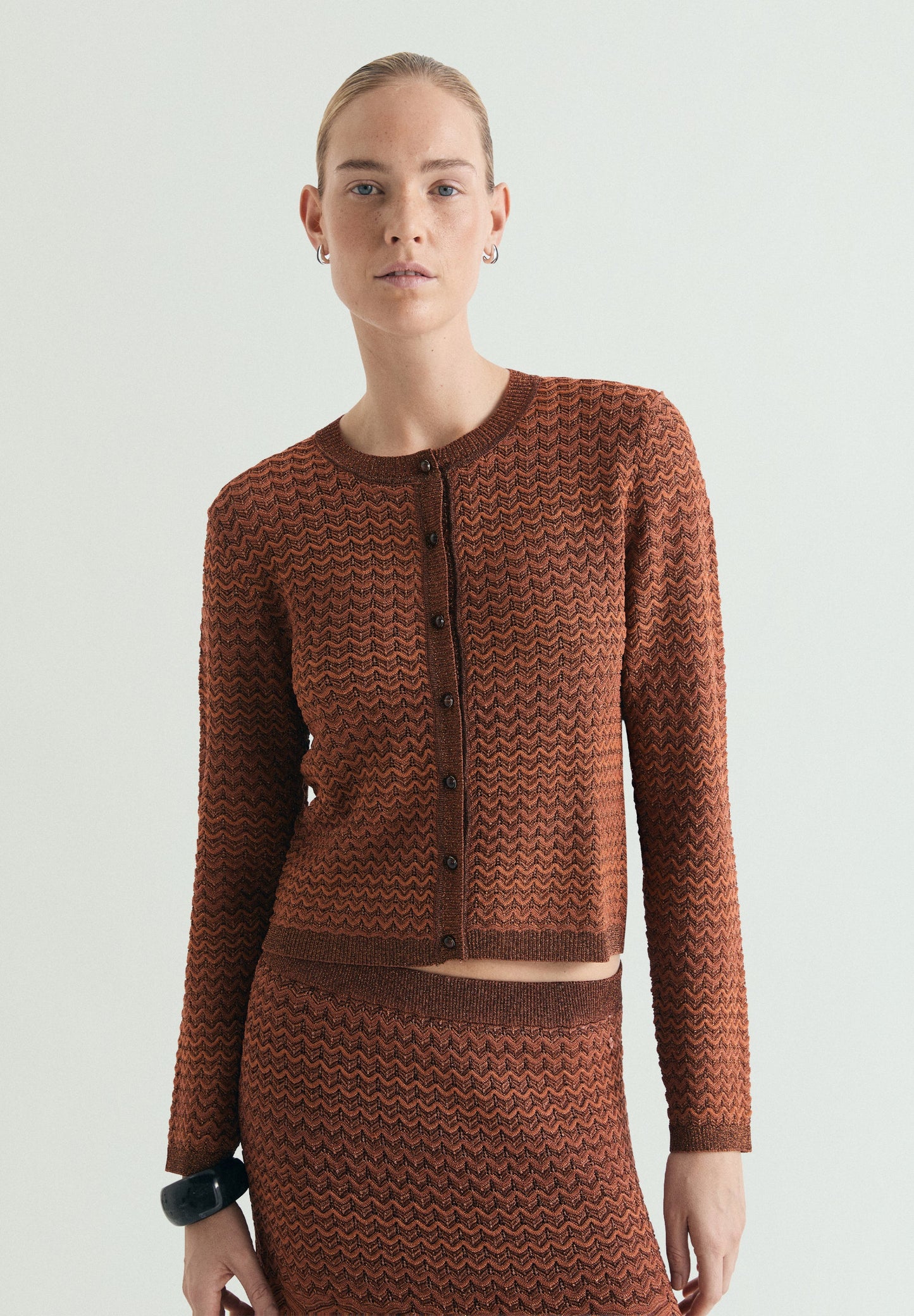 CARDIGAN PUNTO METALIZADO