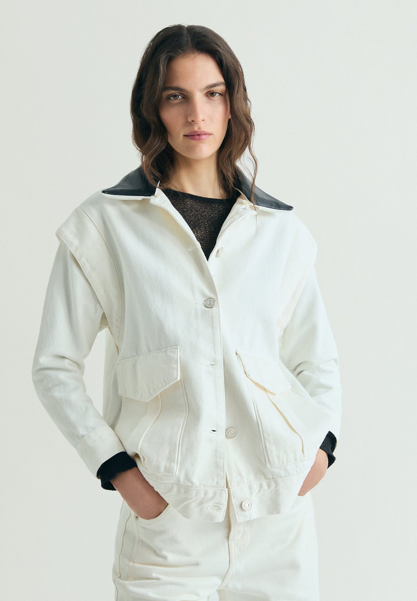 CHAQUETA DENIM CONTRASTE