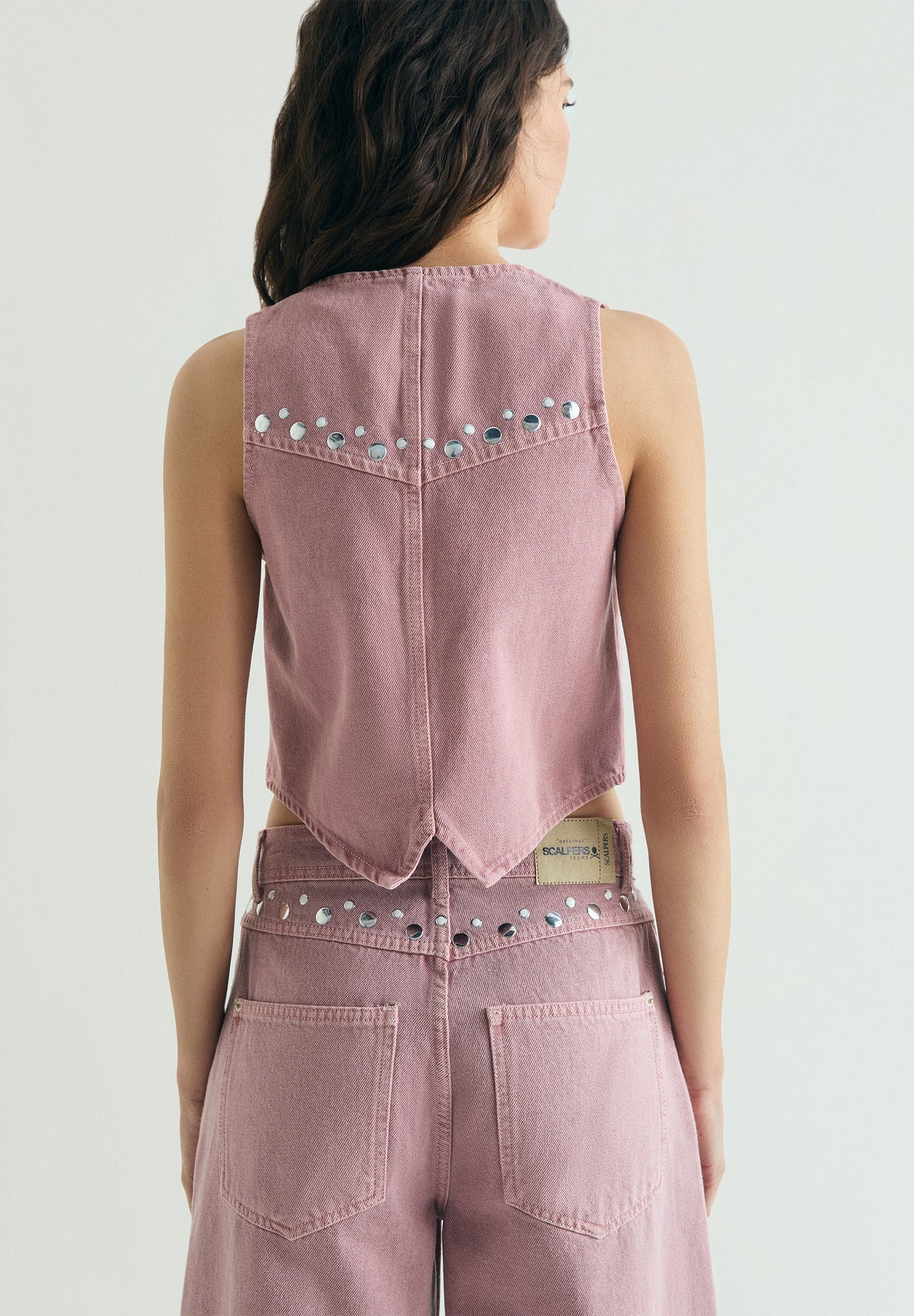 CHALECO DENIM STUDS