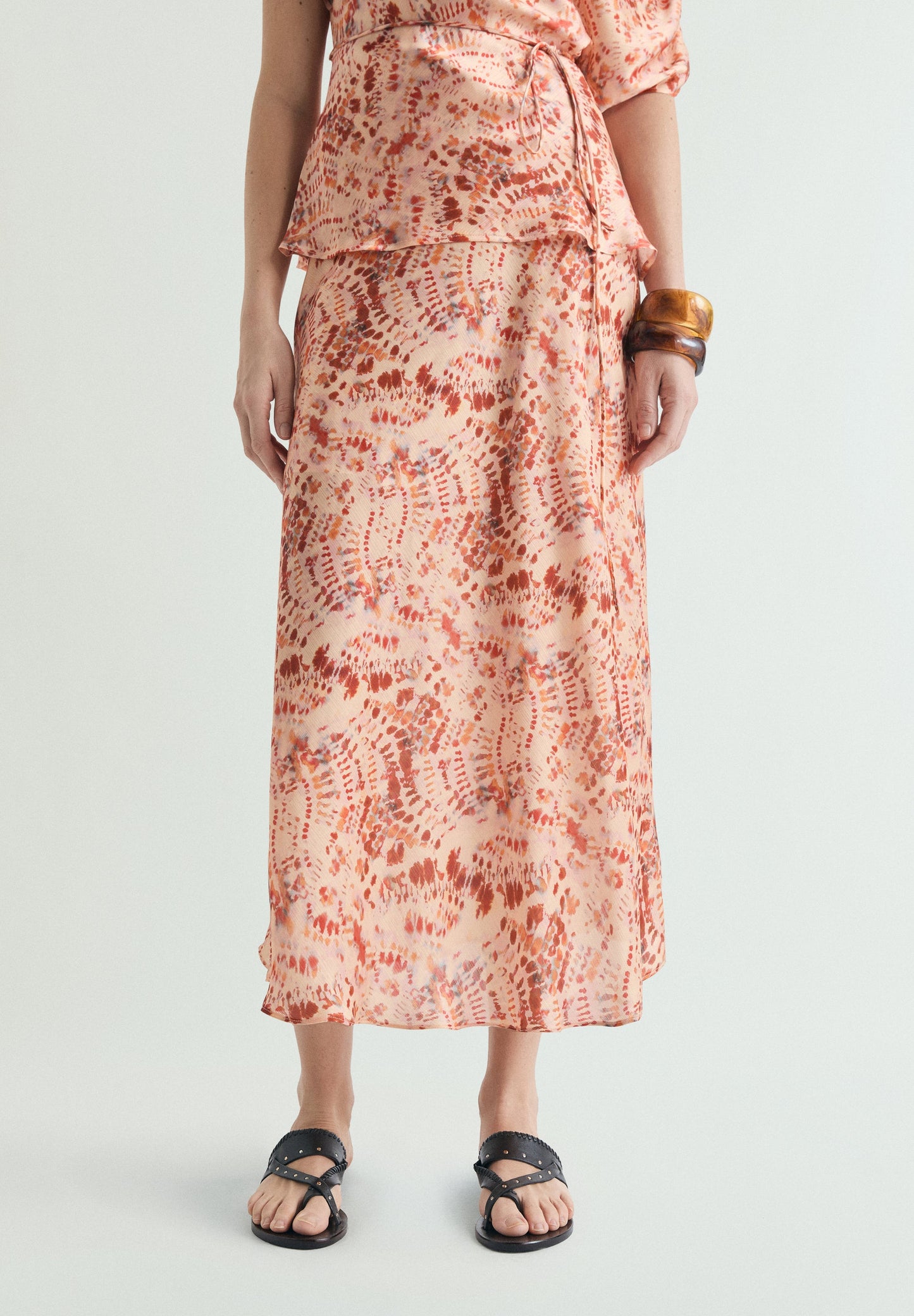 FALDA MIDI TIE-DYE