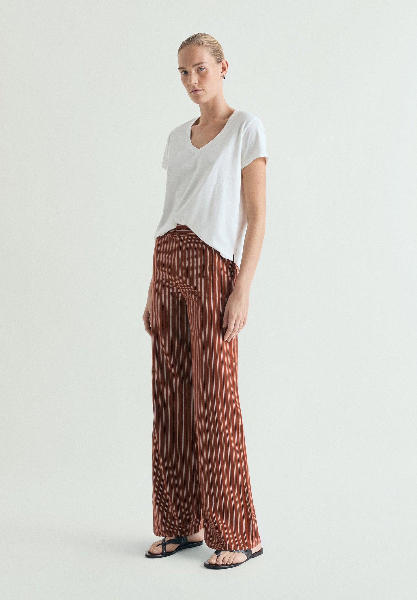 PANTALÓN RAYAS TERRACOTA