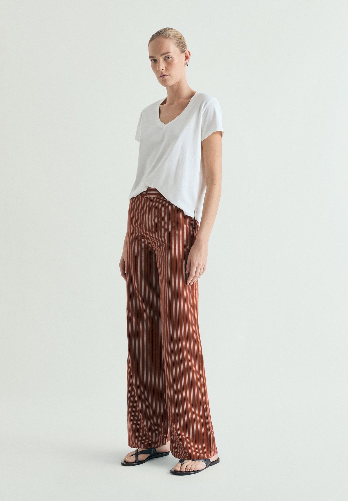 PANTALÓN RAYAS TERRACOTA
