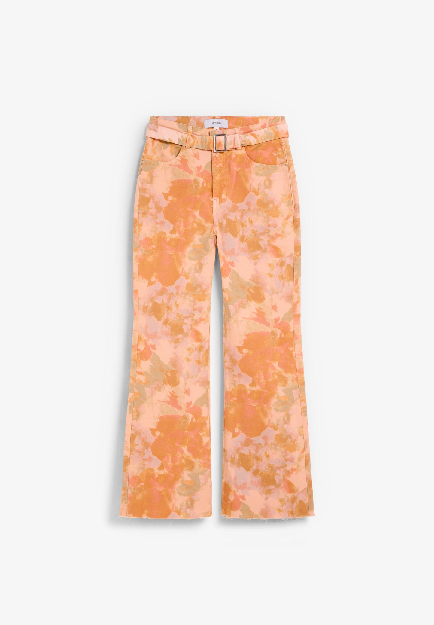 JEANS FLARE PRINT FLORAL