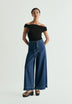 JEANS WIDE LEG DETALLE VOLANTE