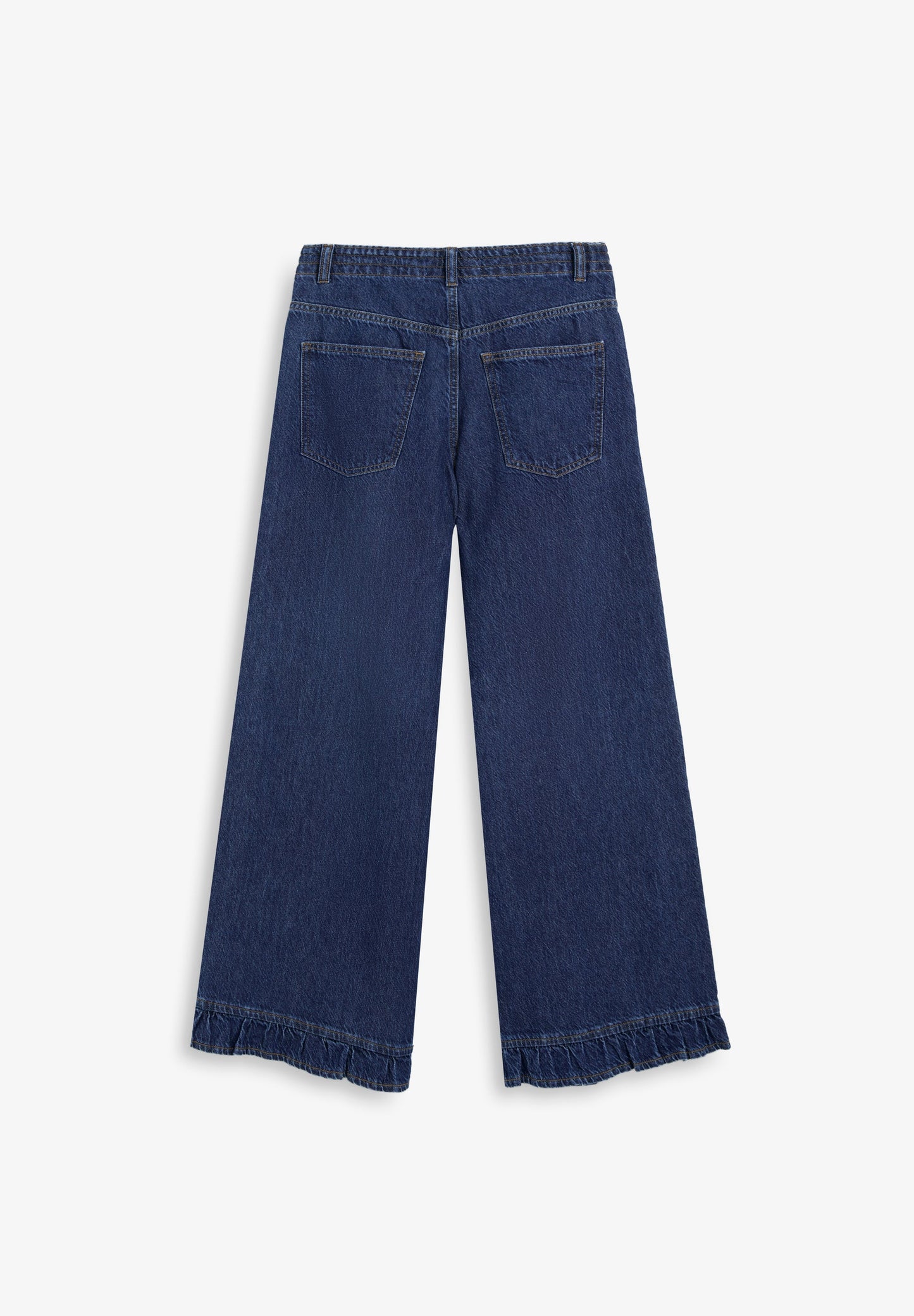 JEANS WIDE LEG DETALLE VOLANTE