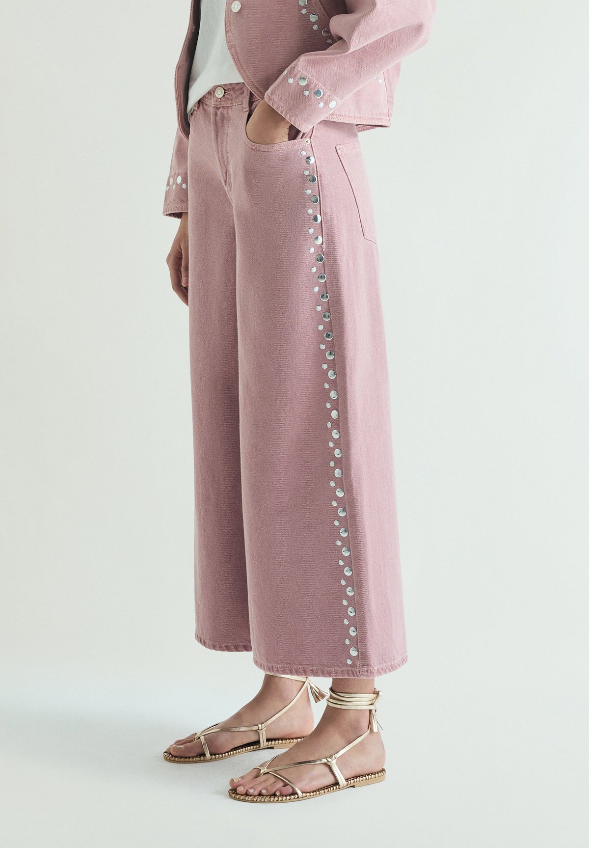 JEANS CULOTTE STUDS