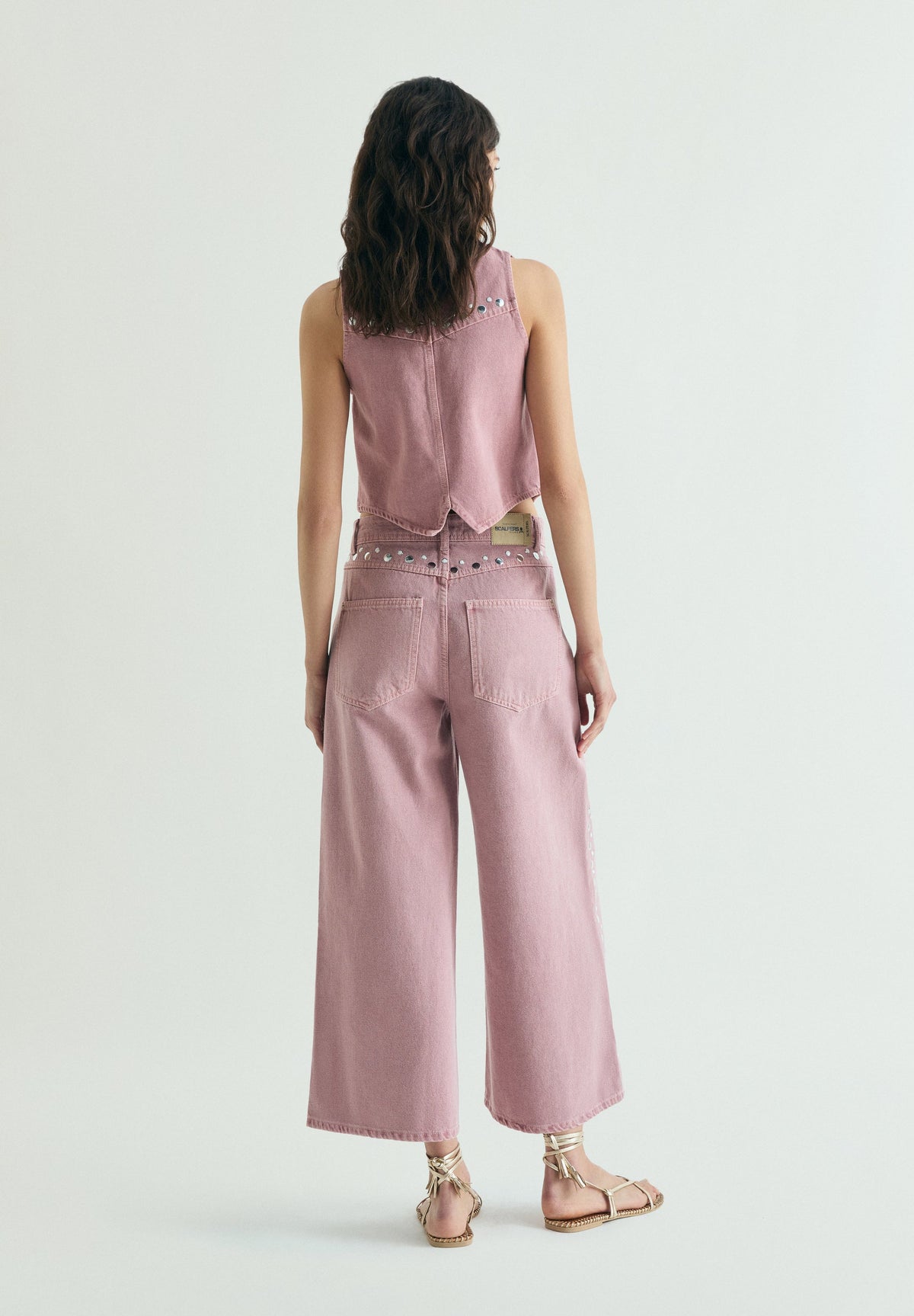 JEANS CULOTTE STUDS