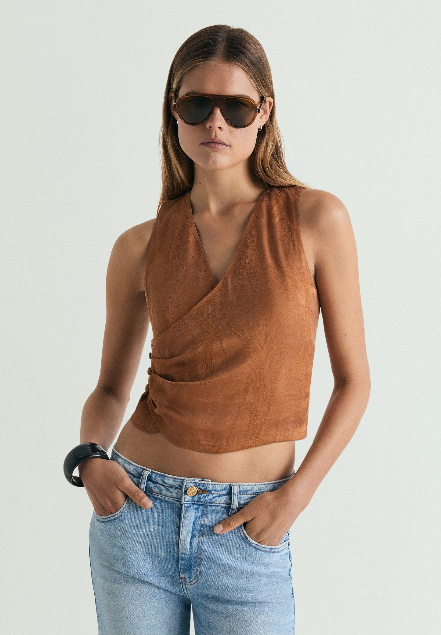 TOP CRUZADO JACQUARD