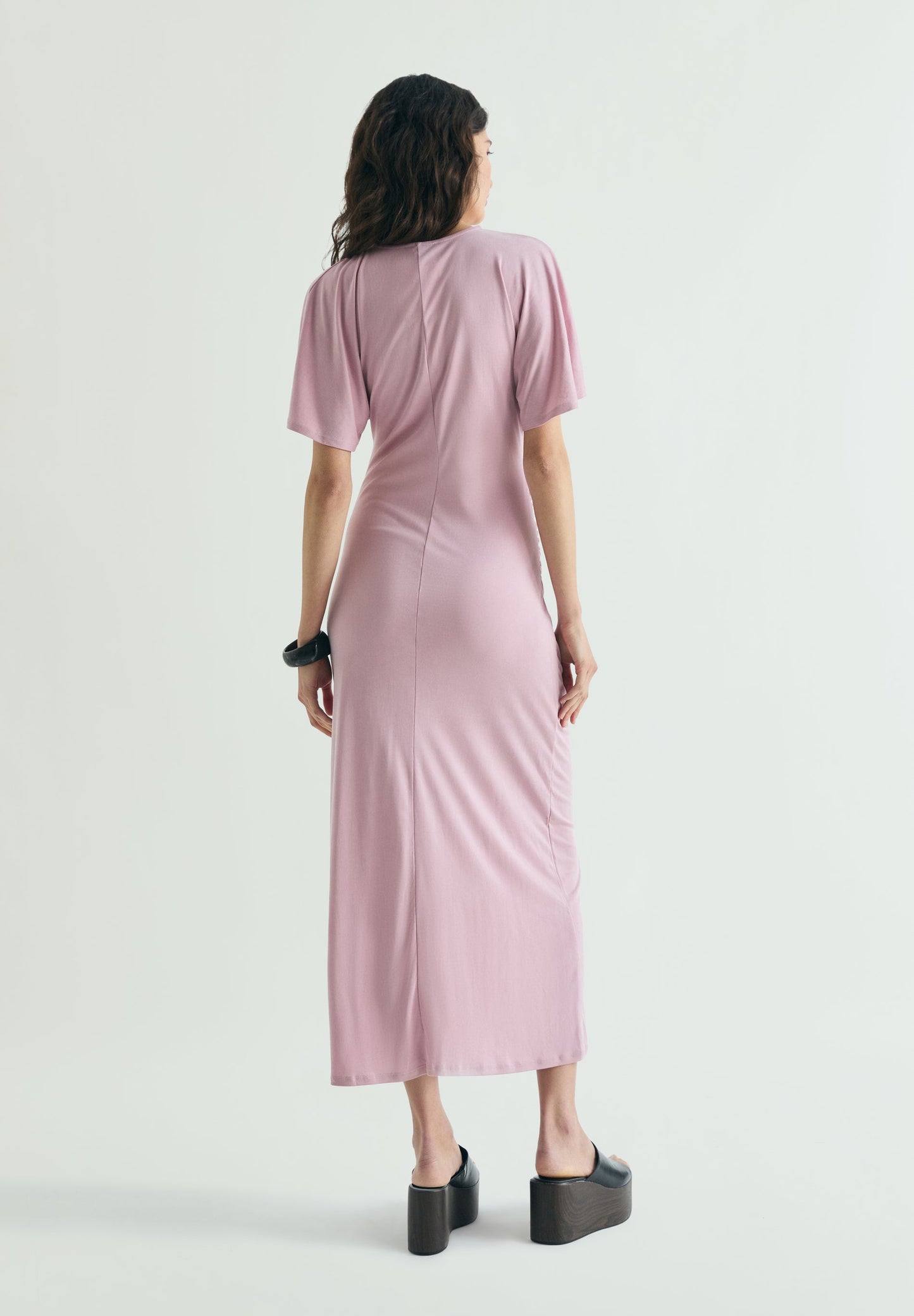VESTIDO CUPRO FRUNCES