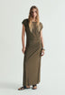 VESTIDO CUPRO DRAPEADO
