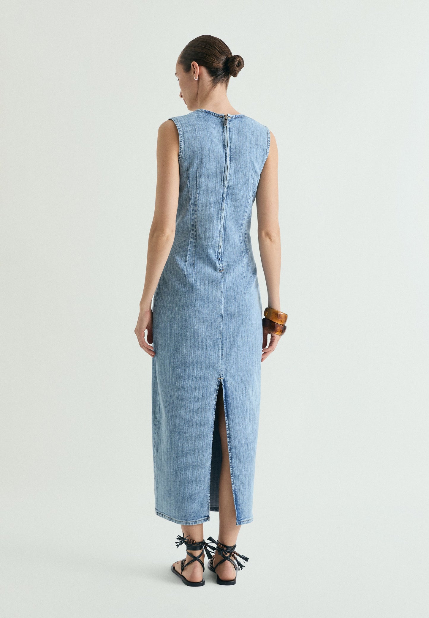 VESTIDO MIDI DENIM