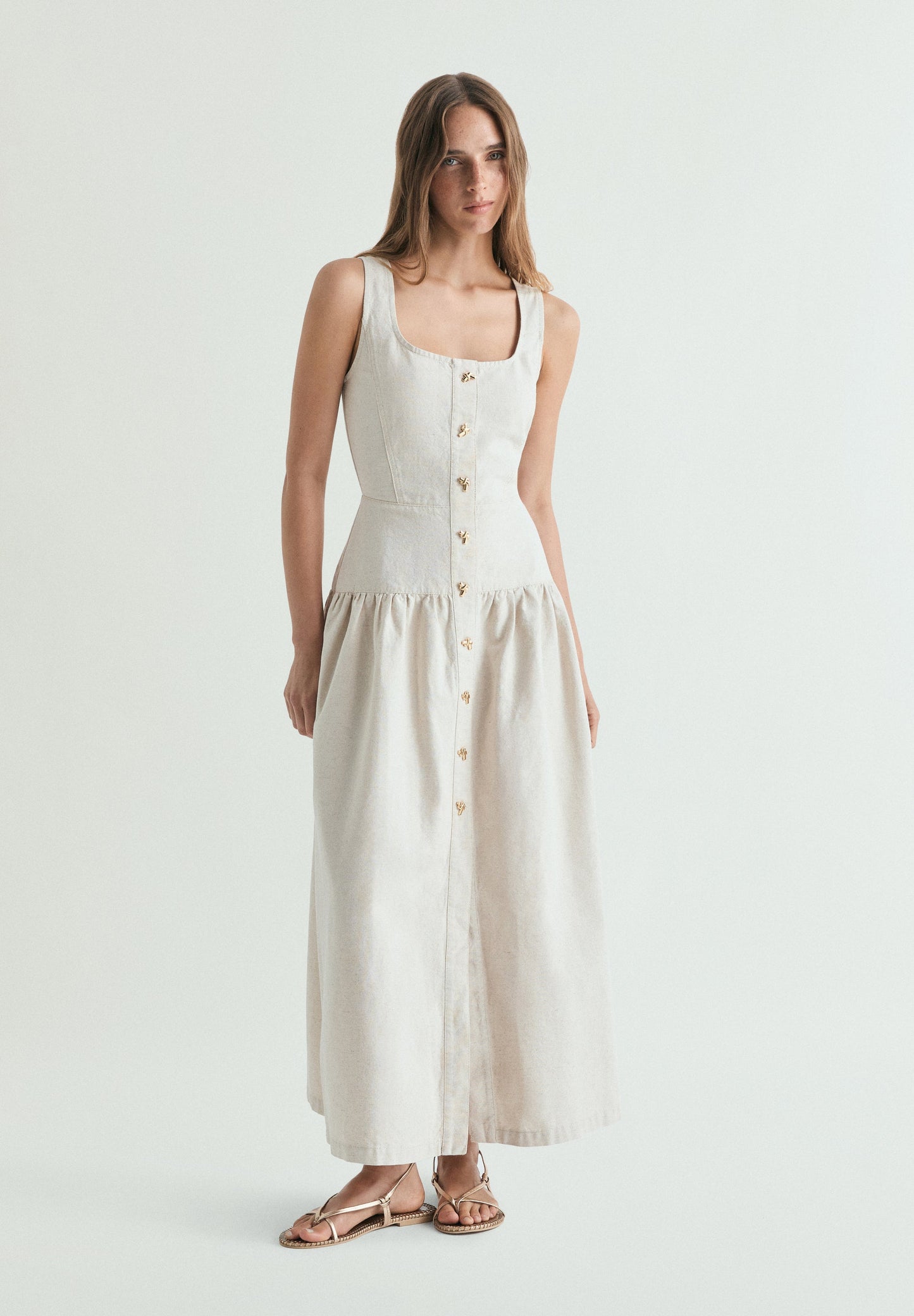 VESTIDO DENIM BOTONES
