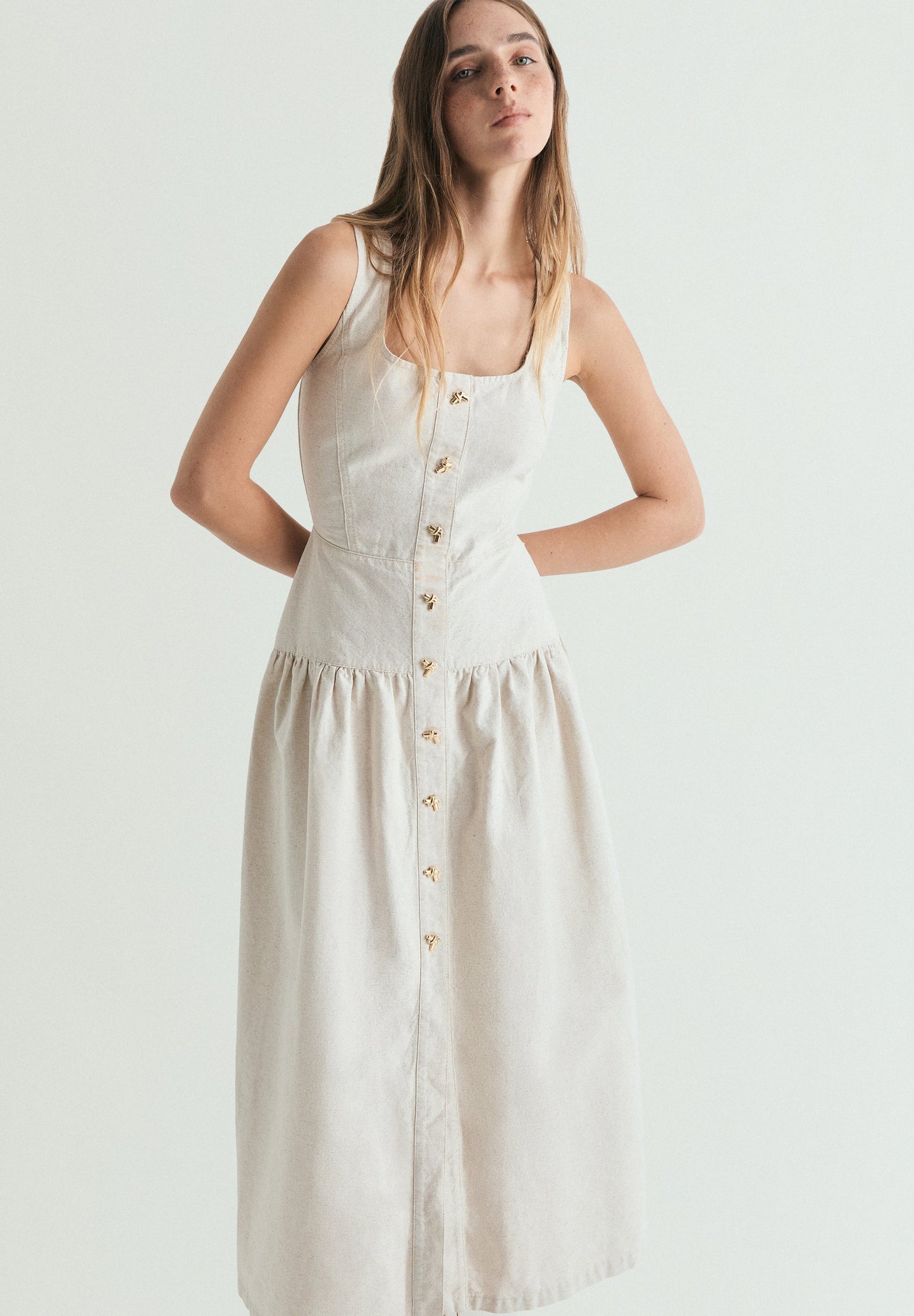 VESTIDO DENIM BOTONES