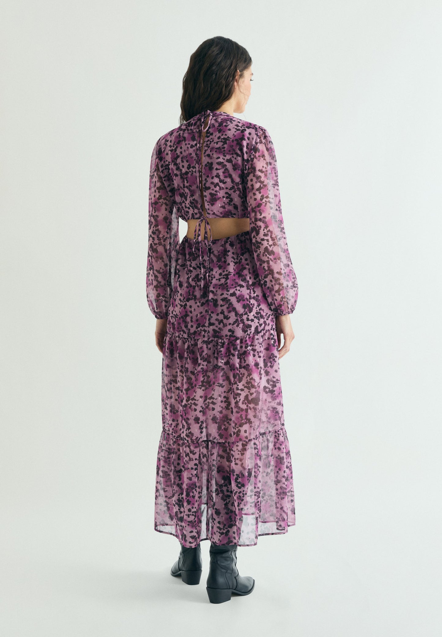 VESTIDO MIDI PRINT ABERTURAS