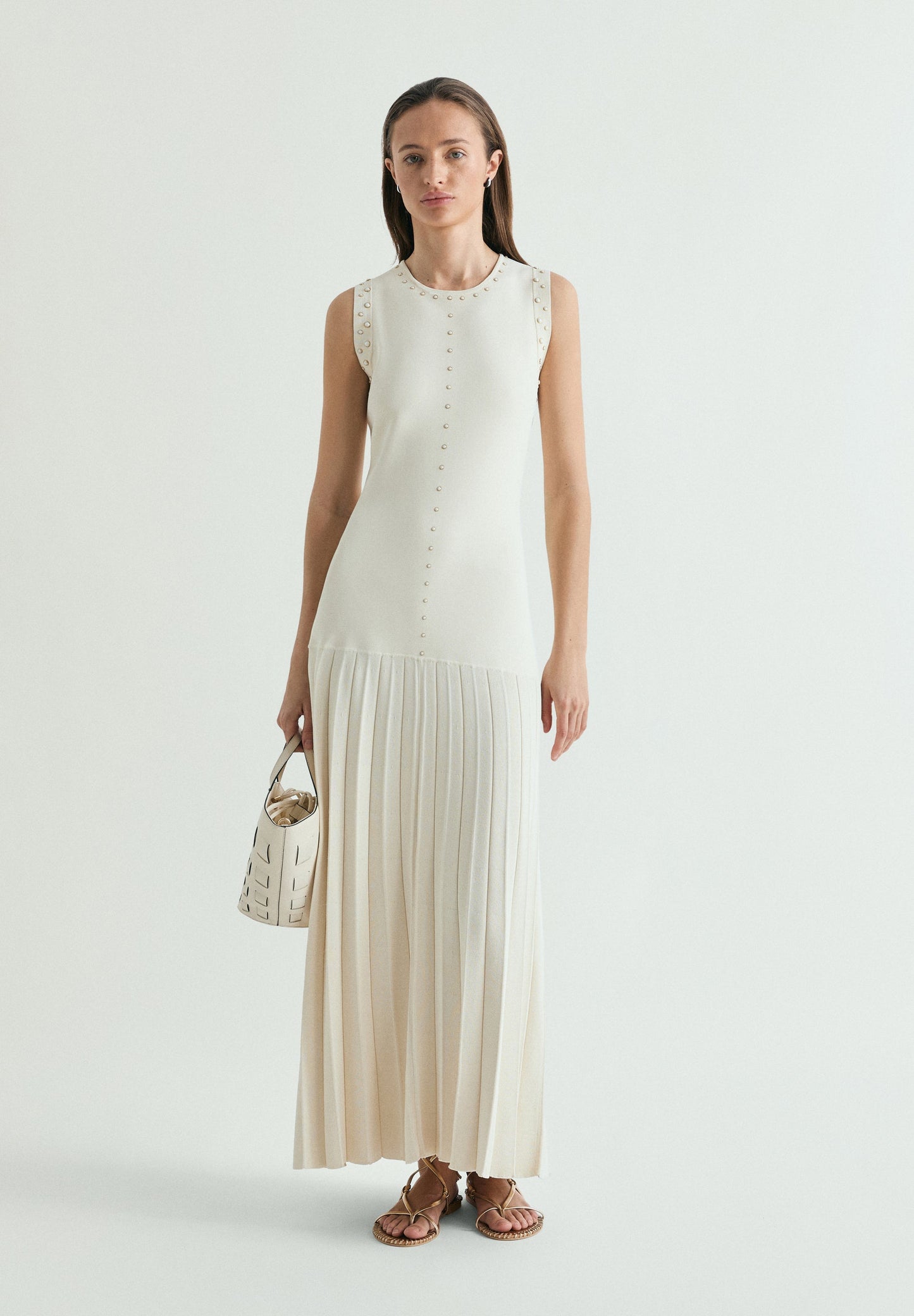 VESTIDO MIDI STUDS