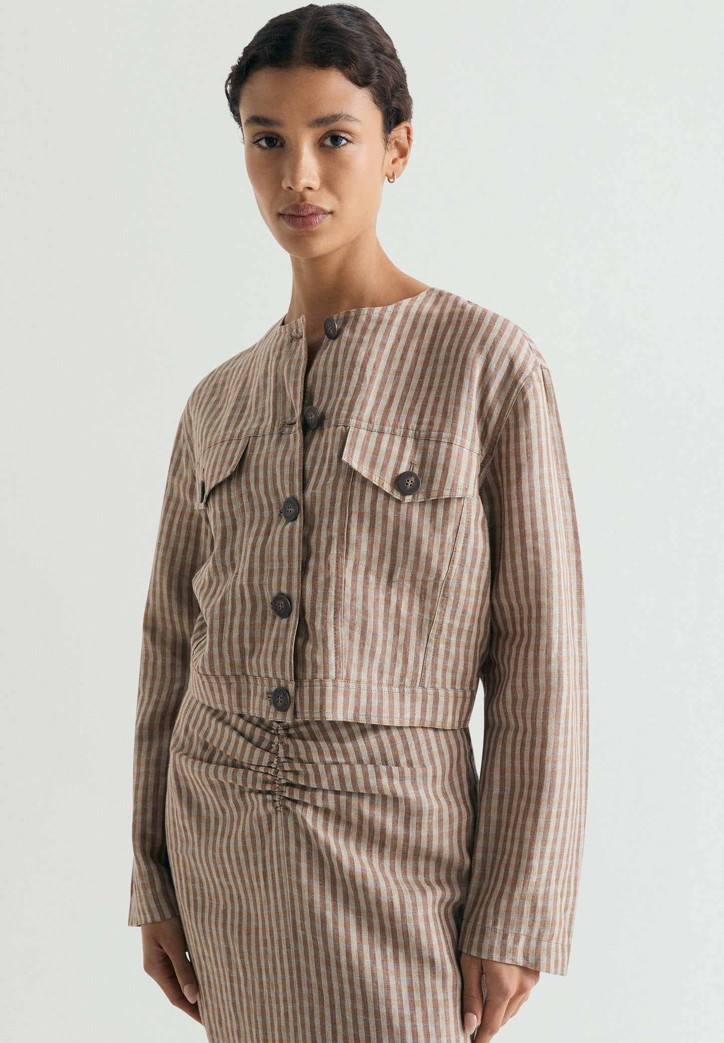 CHAQUETA LINO VICHY